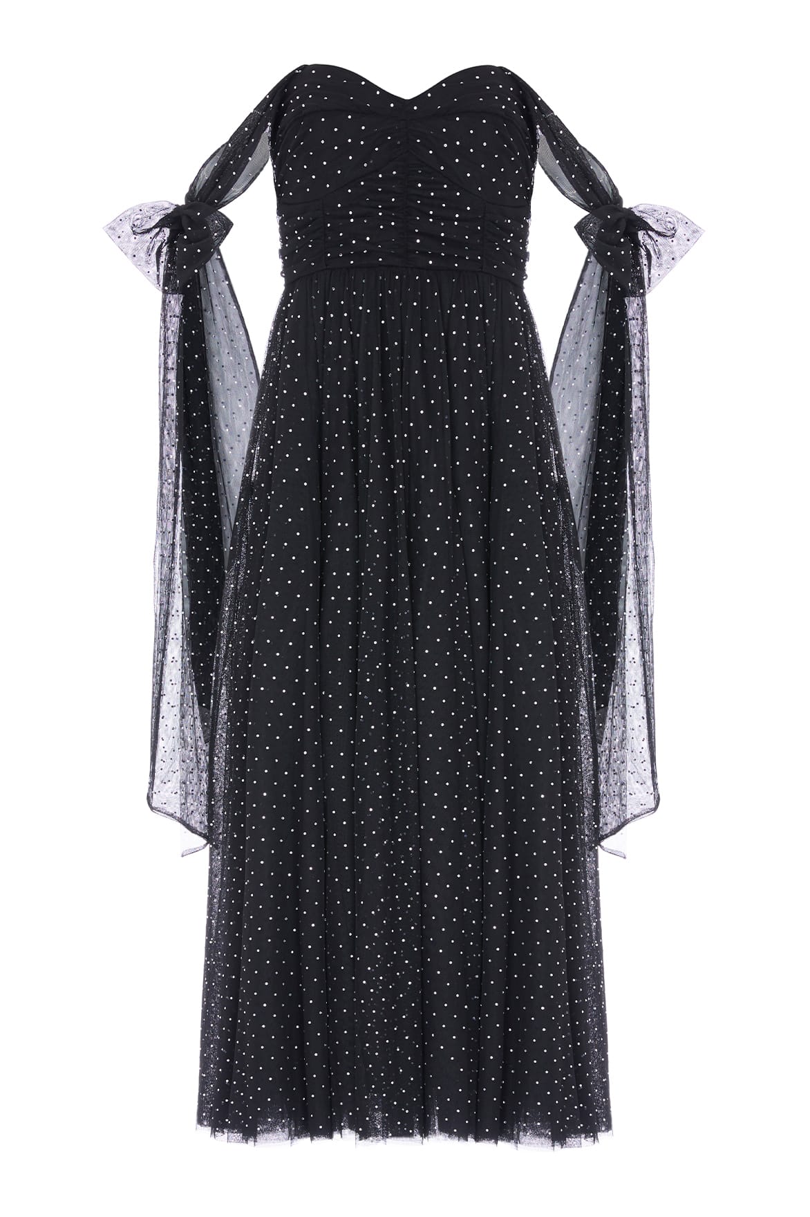 Needle & Thread Amaya Shimmer Gown sukienka czarna z kryształami