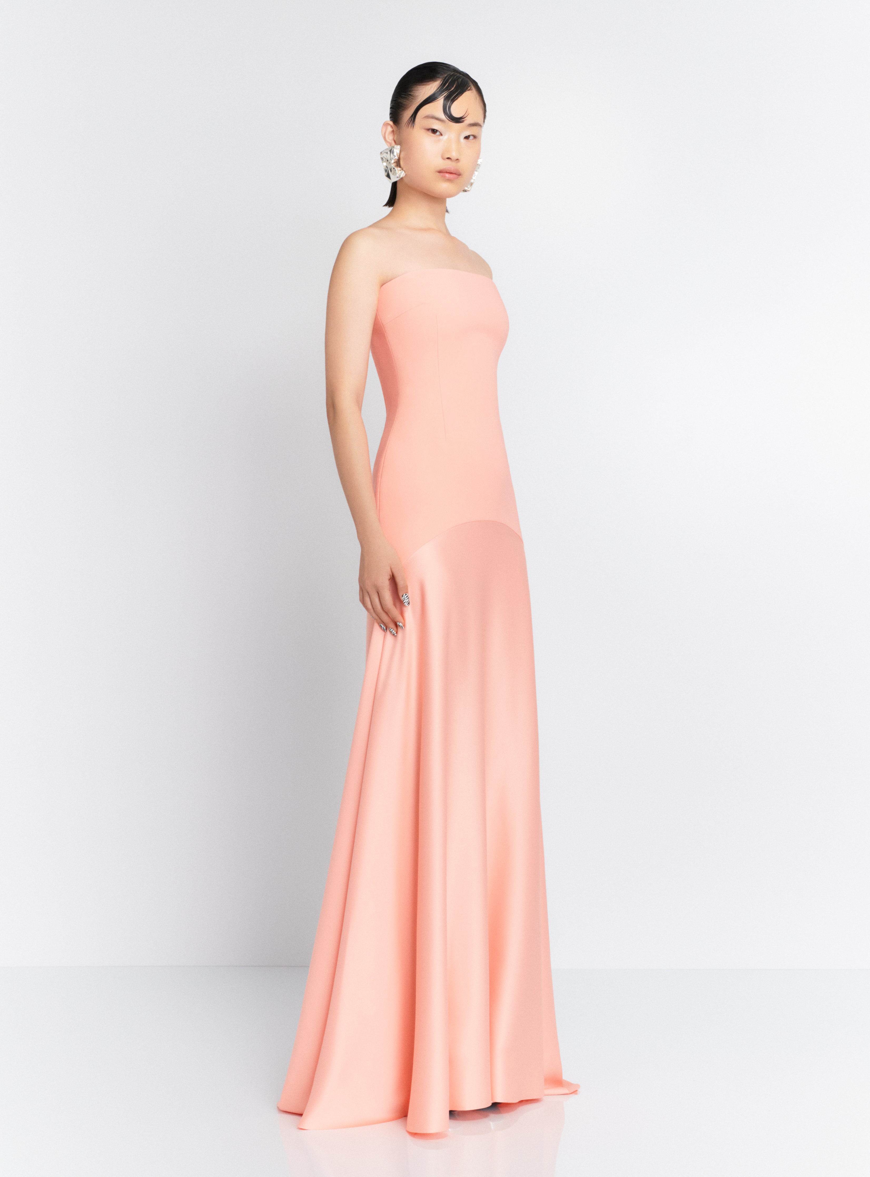 Solace London Alessandra sukienka wieczorowa maxi nectar pink