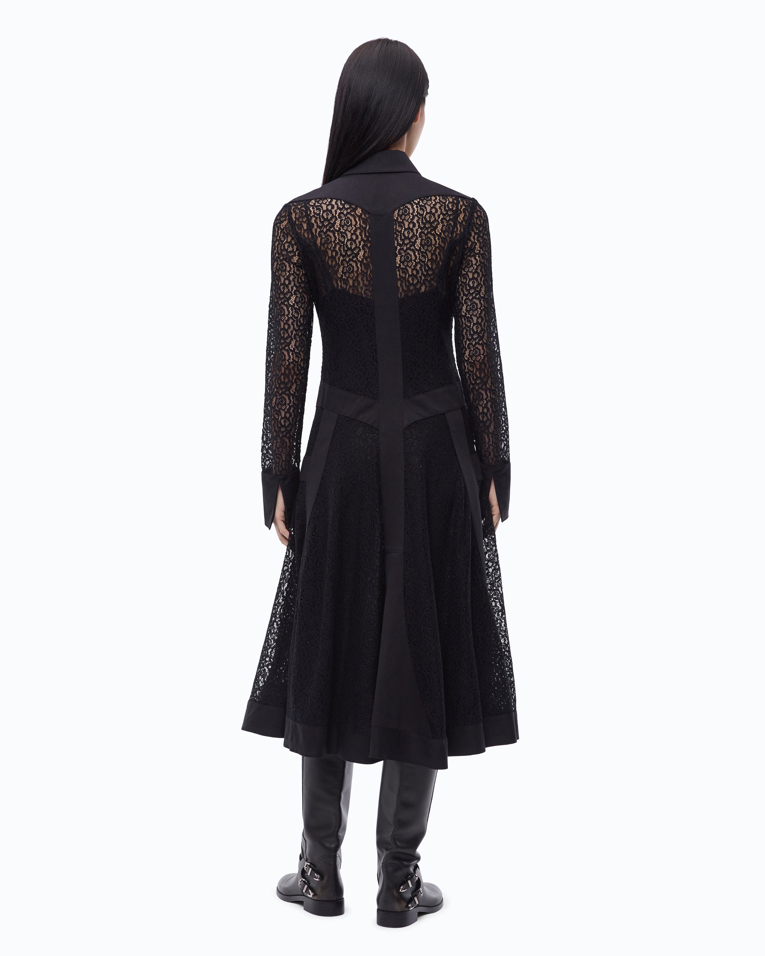 Pinko Rossese Dress sukienka midi czarna koronkowa