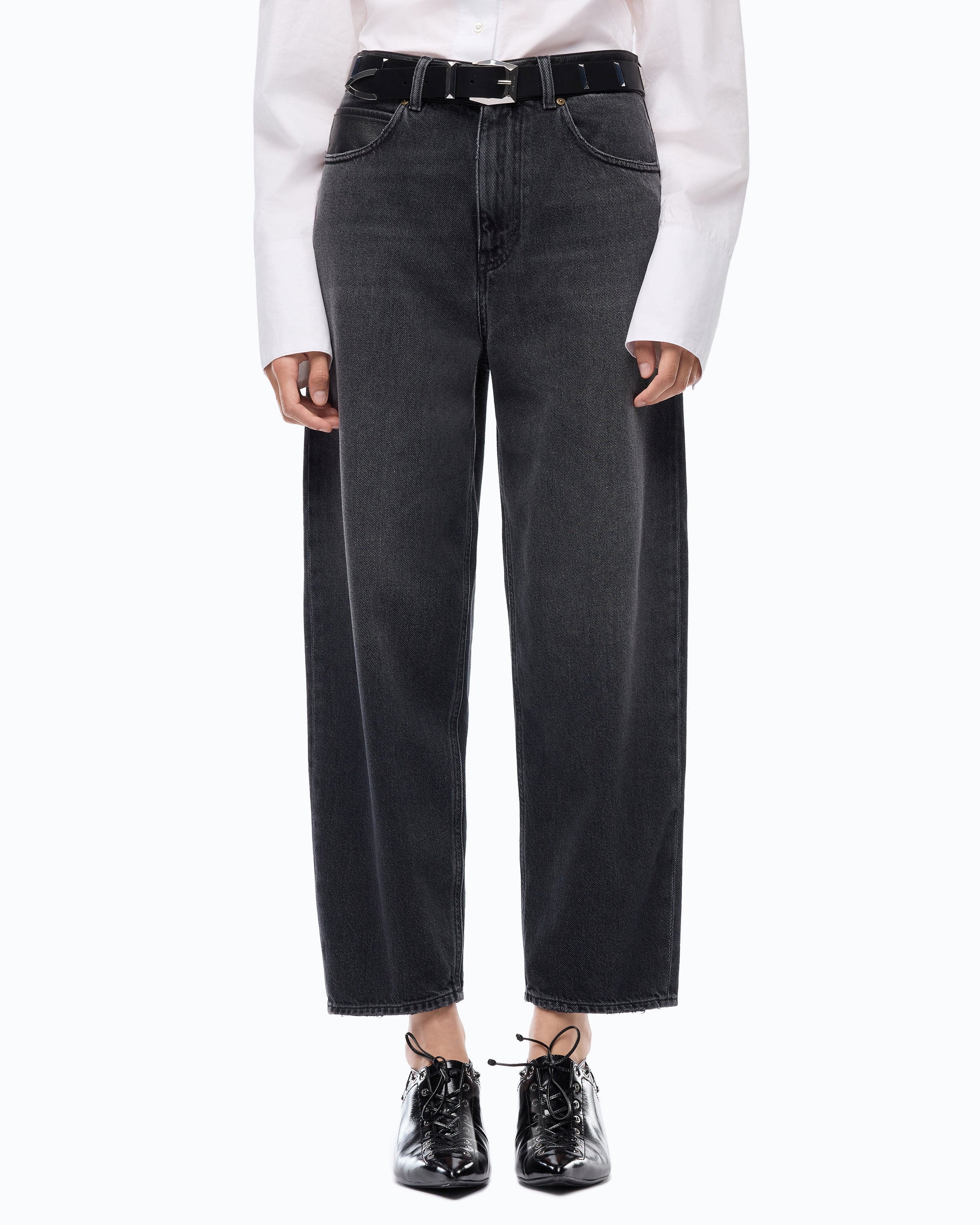 Pinko Estelle Egg jeans balloon czarne