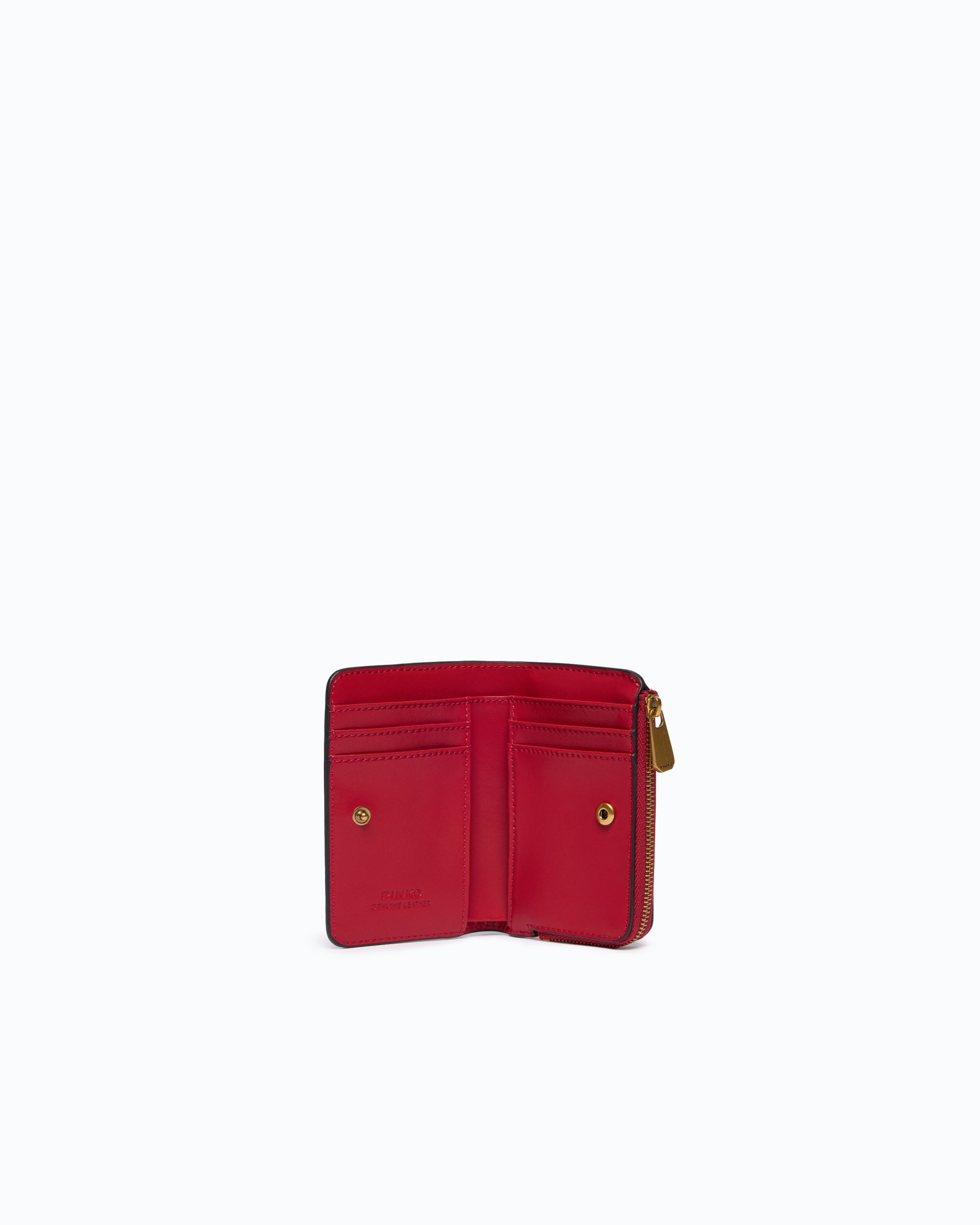 Pinko Mini Wallet portfel skórzany mały czarny