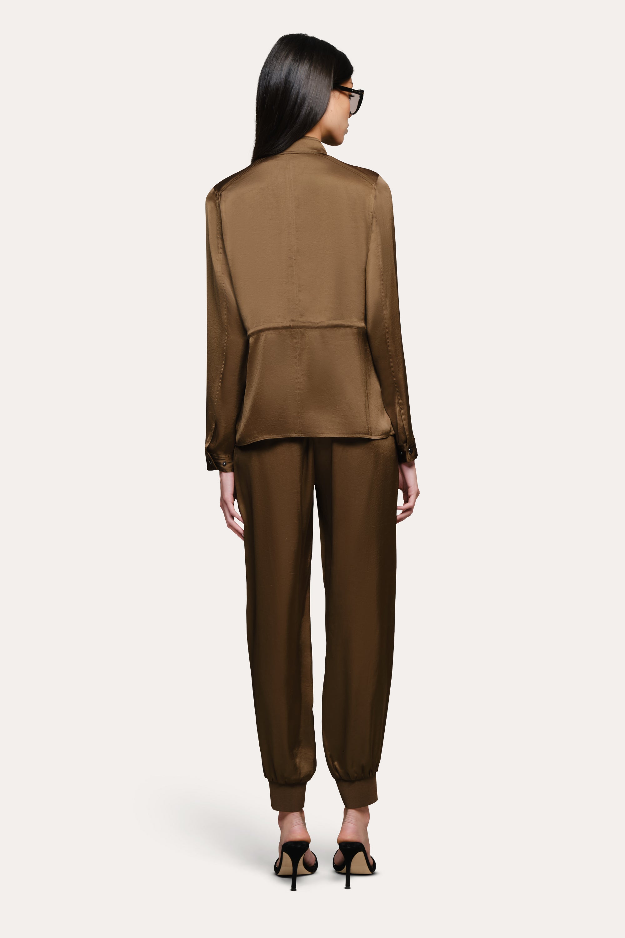 Elie Tahari Olivia Utility kurtka satynowa Savoy