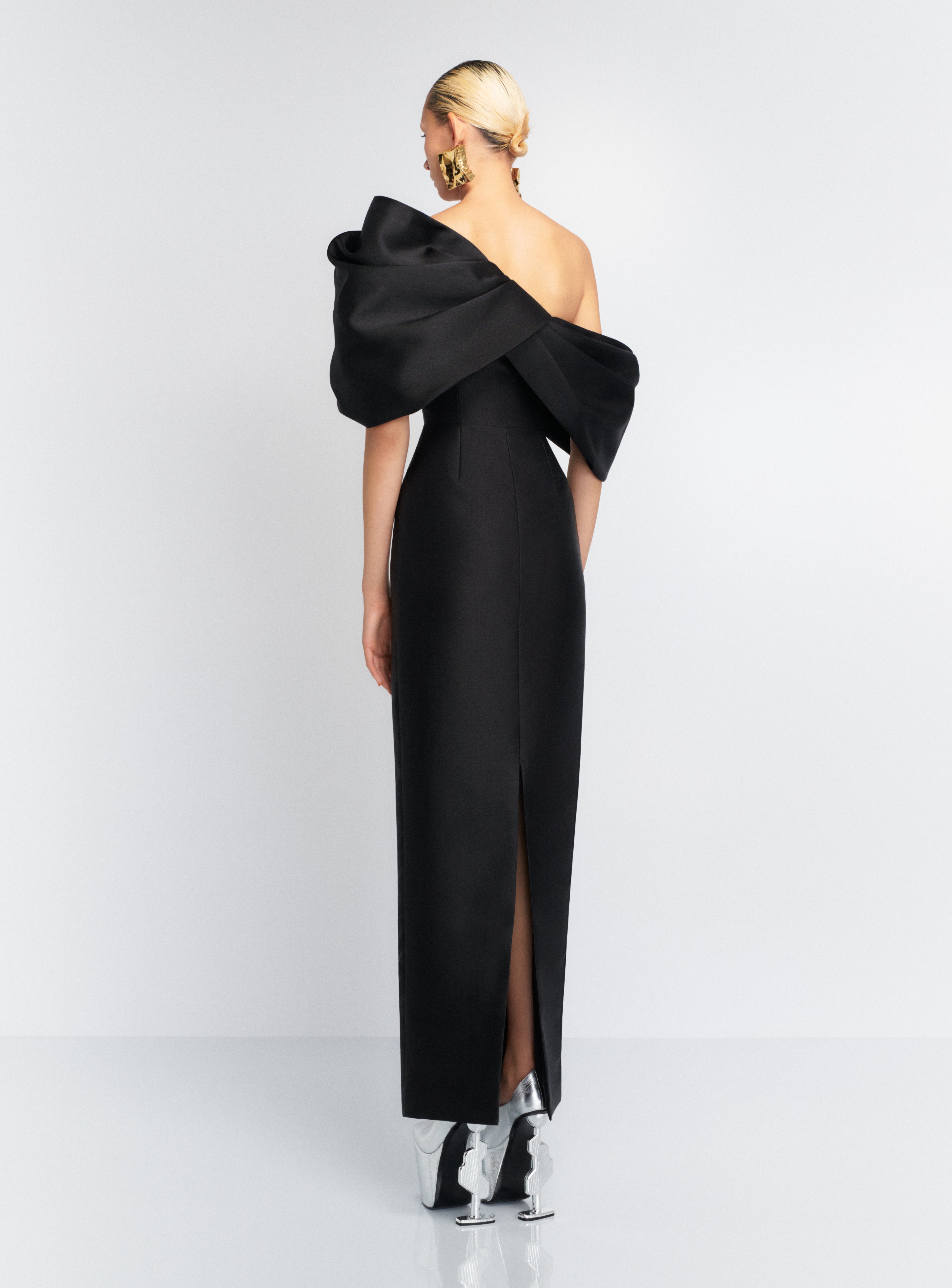 Solace London Davina sukienka wieczorowa maxi czarna