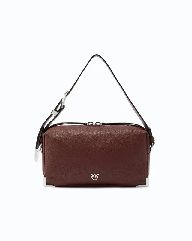 Pinko Triptych Bowling Bag torebka kuferek skórzana