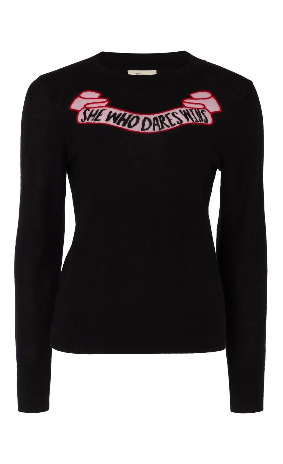 Temperley London She Who Dares sweter czarny merino