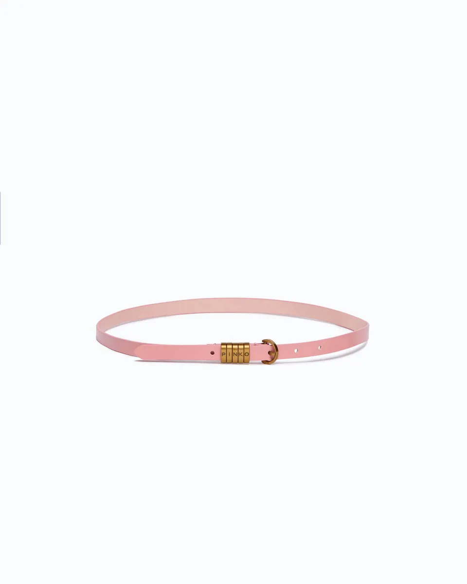 Pinko Saddle Belt H1 pasek skórzany 1,2 cm