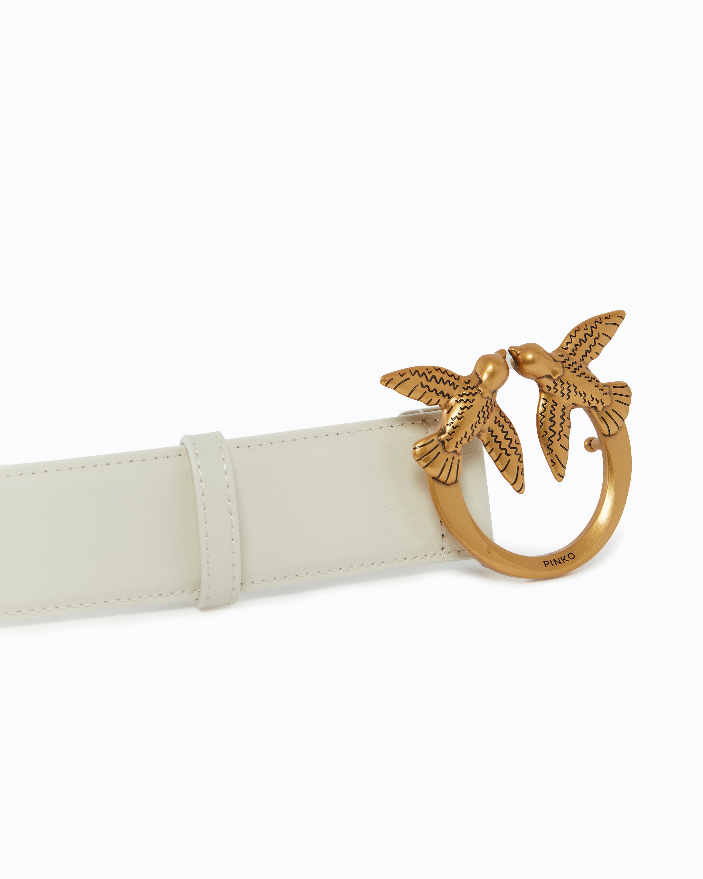 Pinko Love Birds pasek skórzany 4 cm