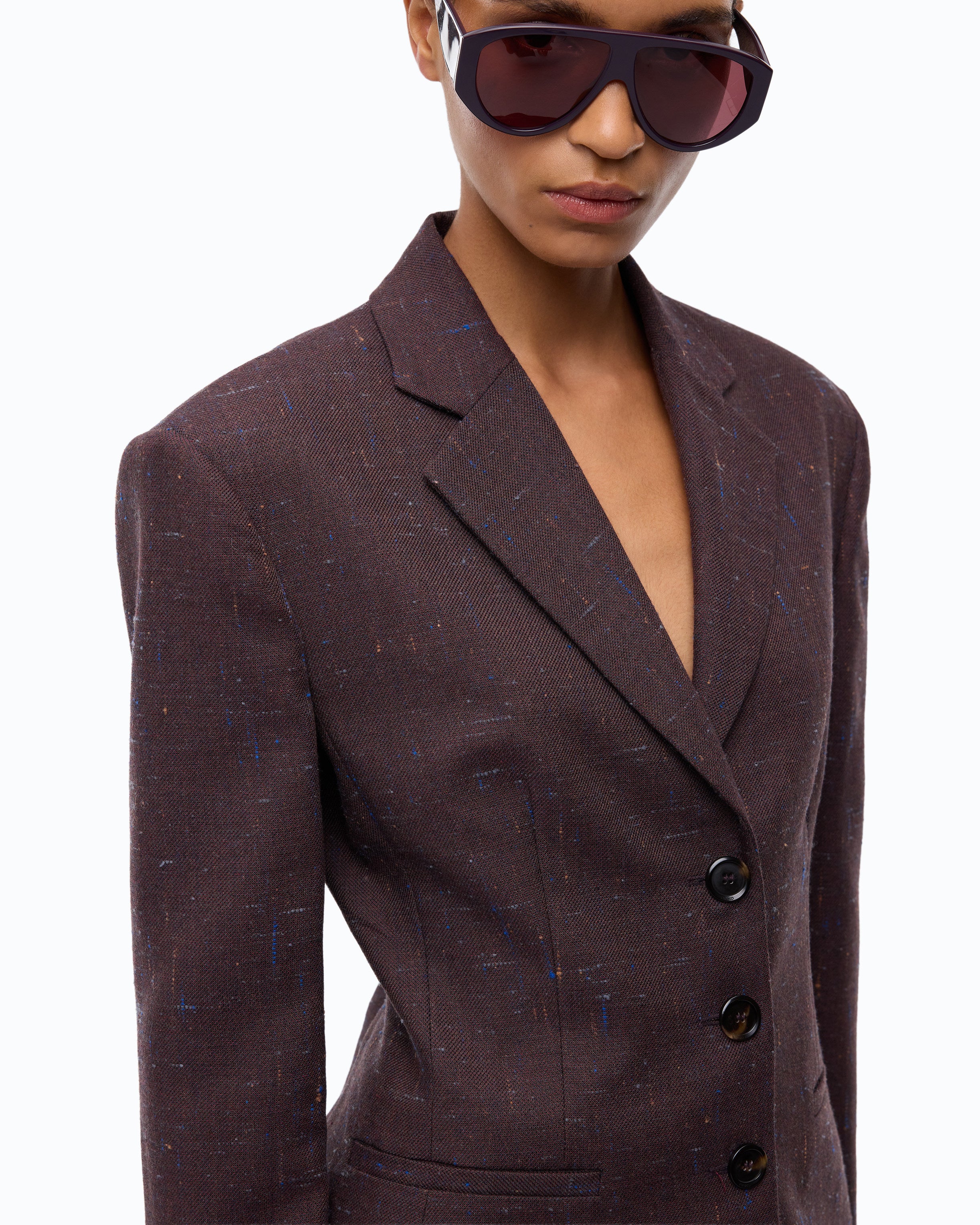 Pinko Malvasia Jacket marynarka wełniana fioletowa