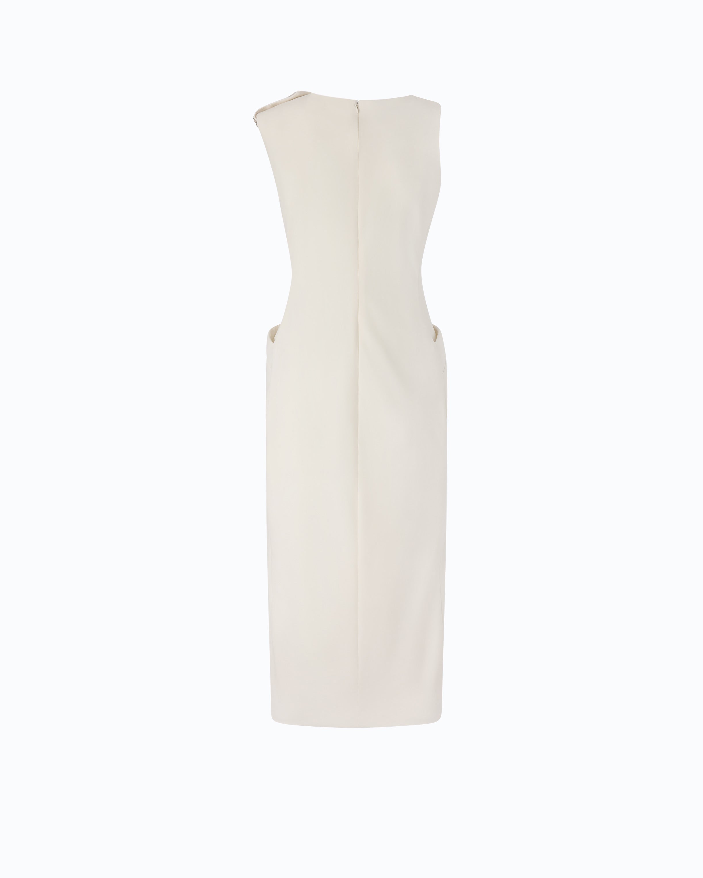 Pinko Ulysse Dress sukienka ołówkowa midi biała