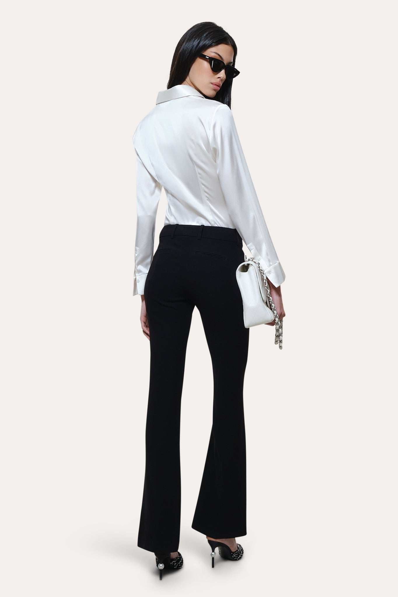 Elie Tahari Anya E3053516 koszula jedwabna biała