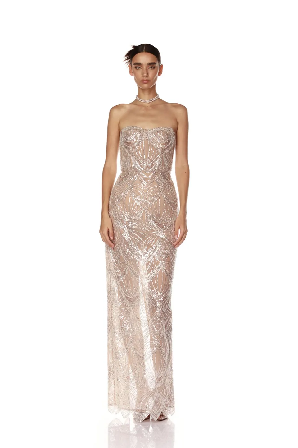 Bronx and Banco Giselle Blanc sukienka maxi XS-XL
