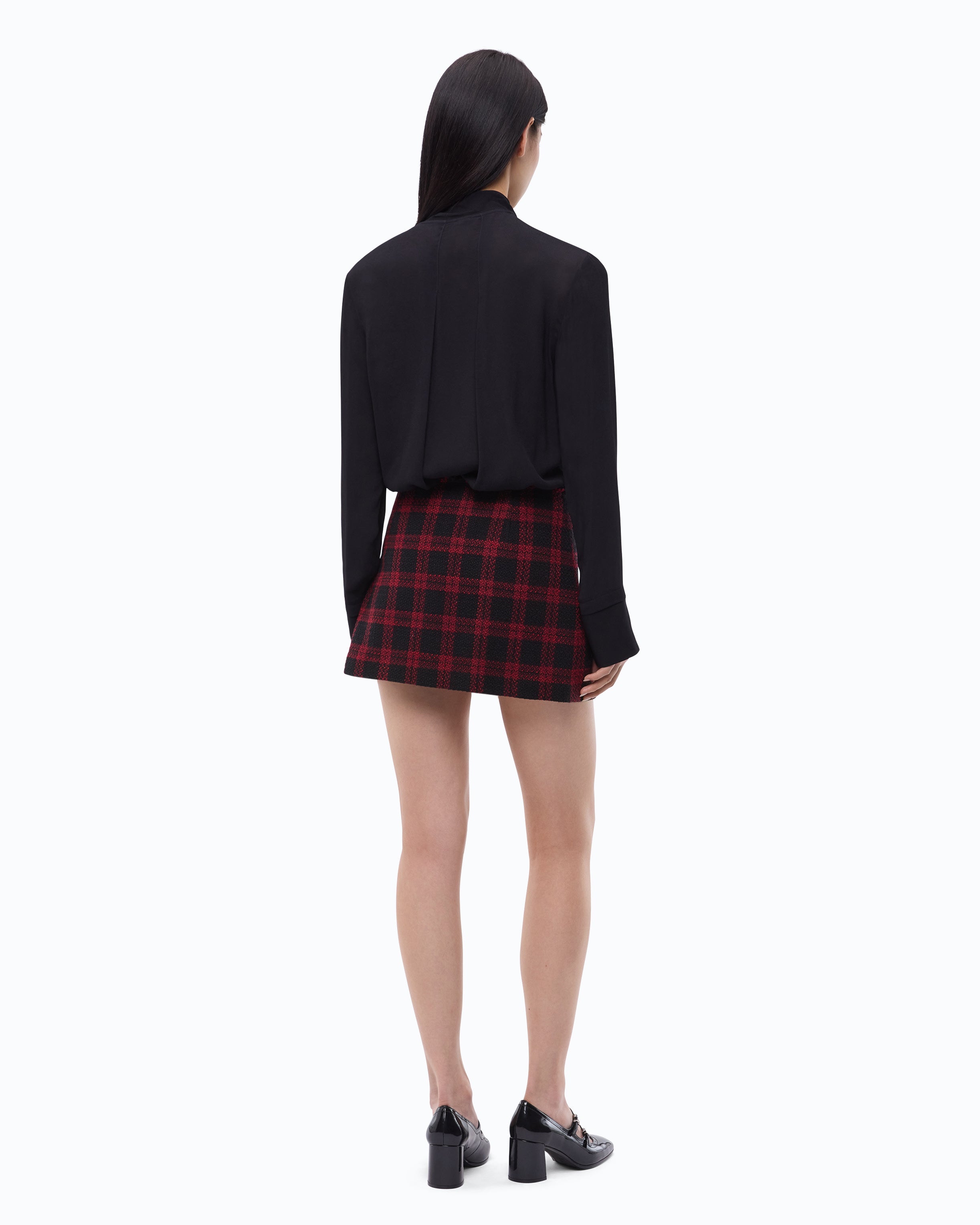 Pinko Brunnera Blouse bluzka czarna wiskoza szarfa