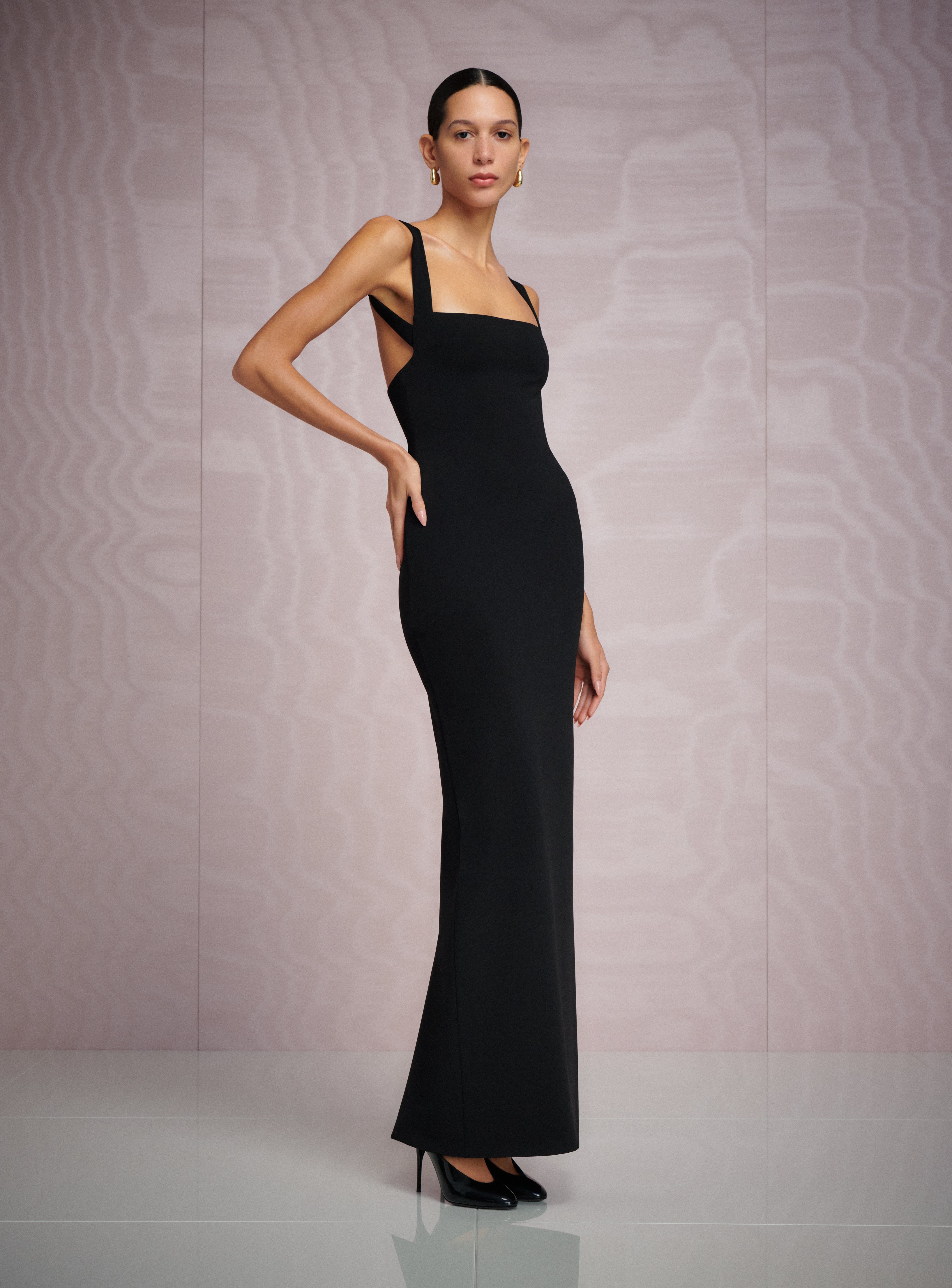 SOLACE LONDON Joni sukienka wieczorowa czarna maxi