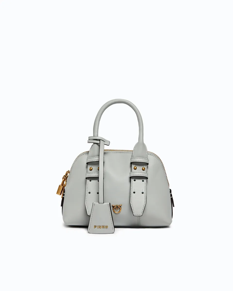 Pinko Escape Bag Bowling Mini torebka skórzana