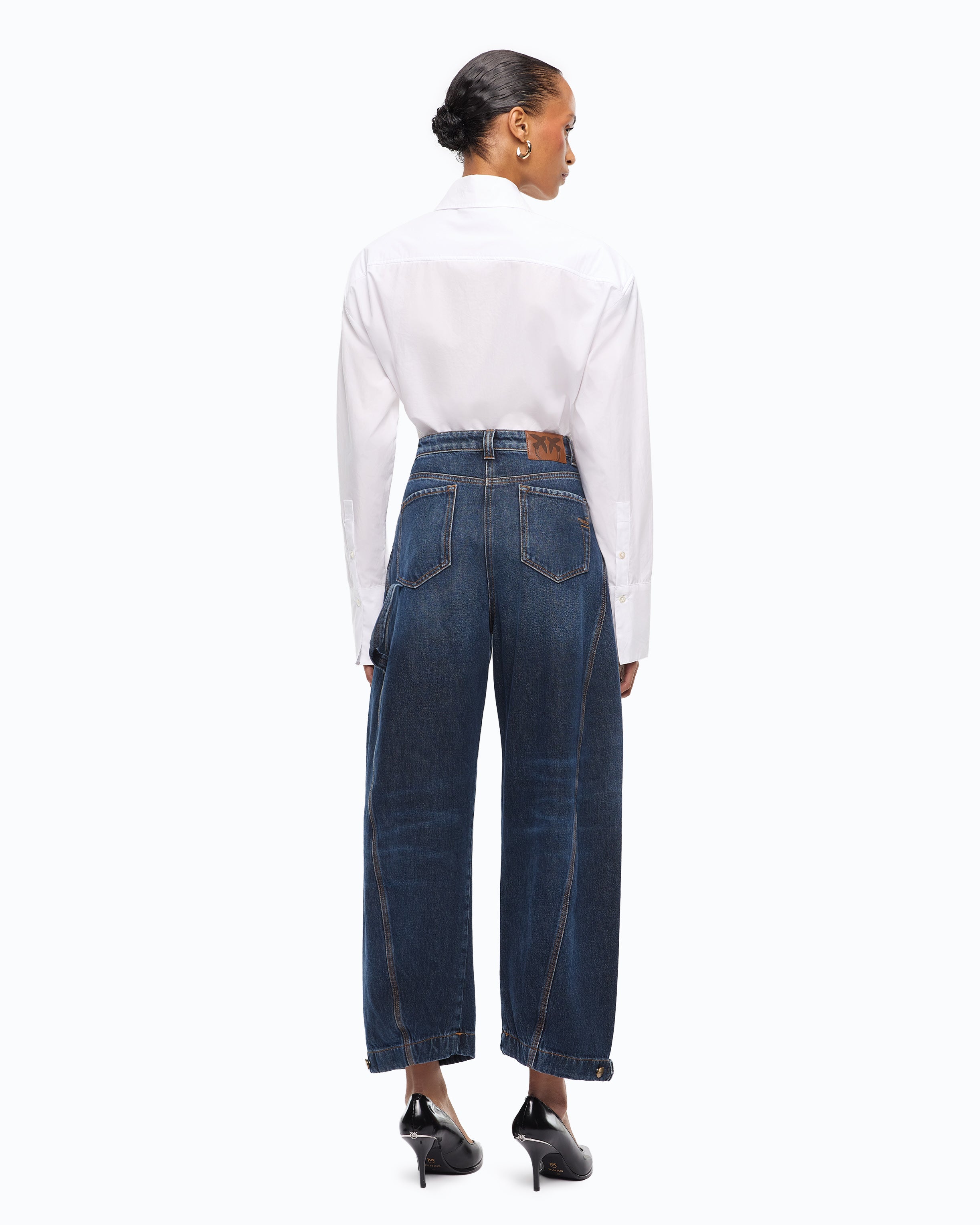 Pinko Sicuro Pants dżinsy proste workwear