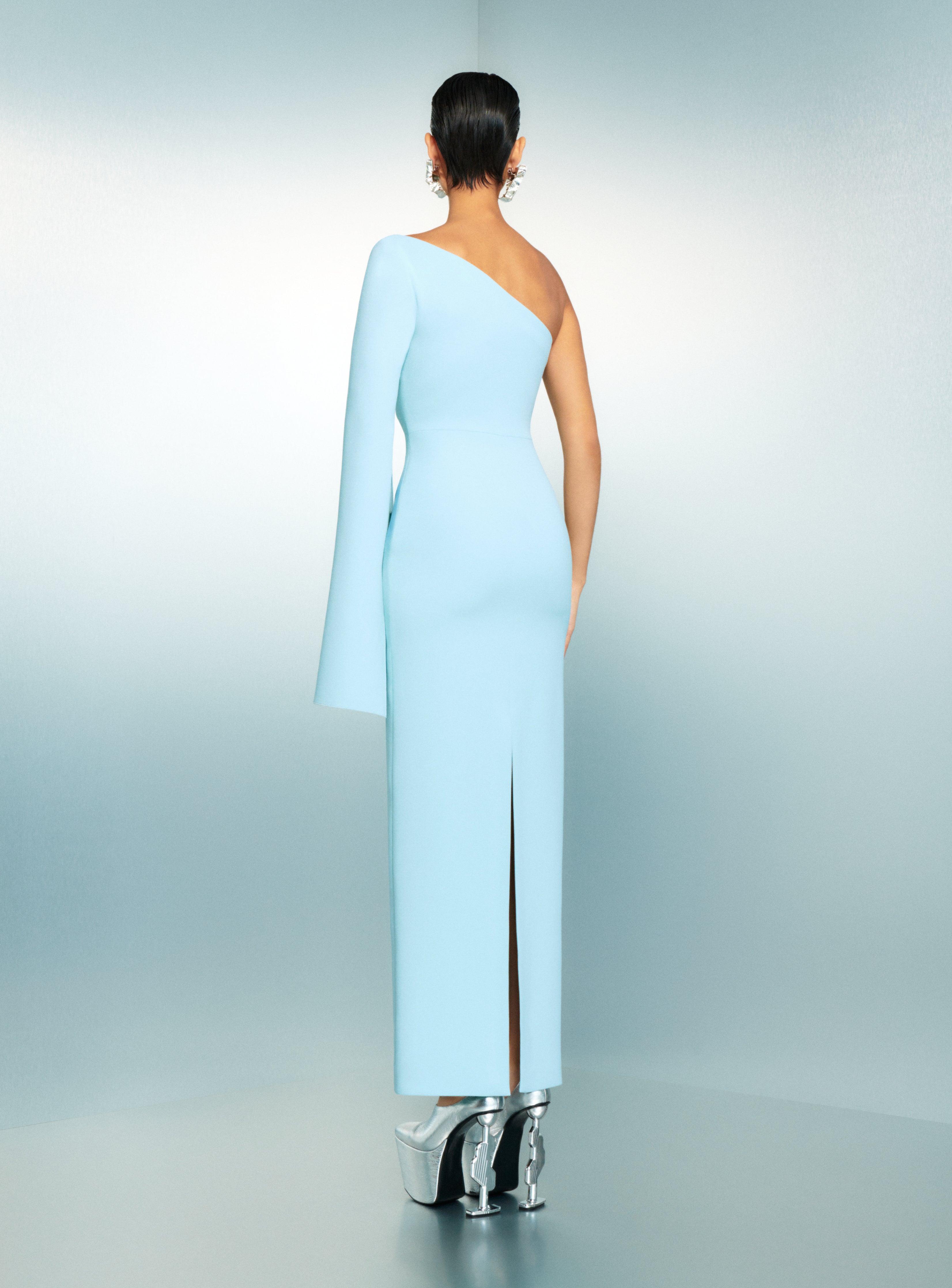 Solace London The Alina sukienka wieczorowa błękitna maxi
