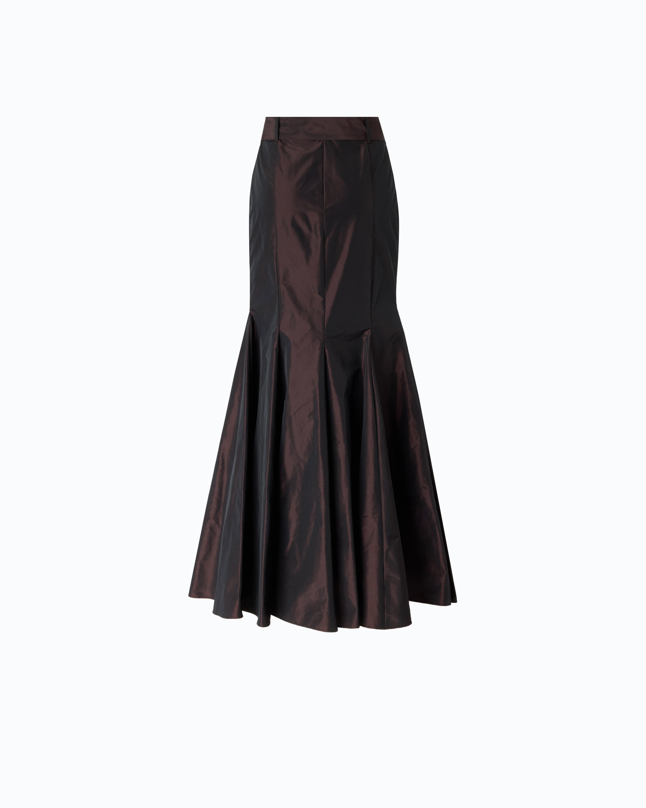 Pinko Pick-Up Skirt spódnica tafta brązowa maxi