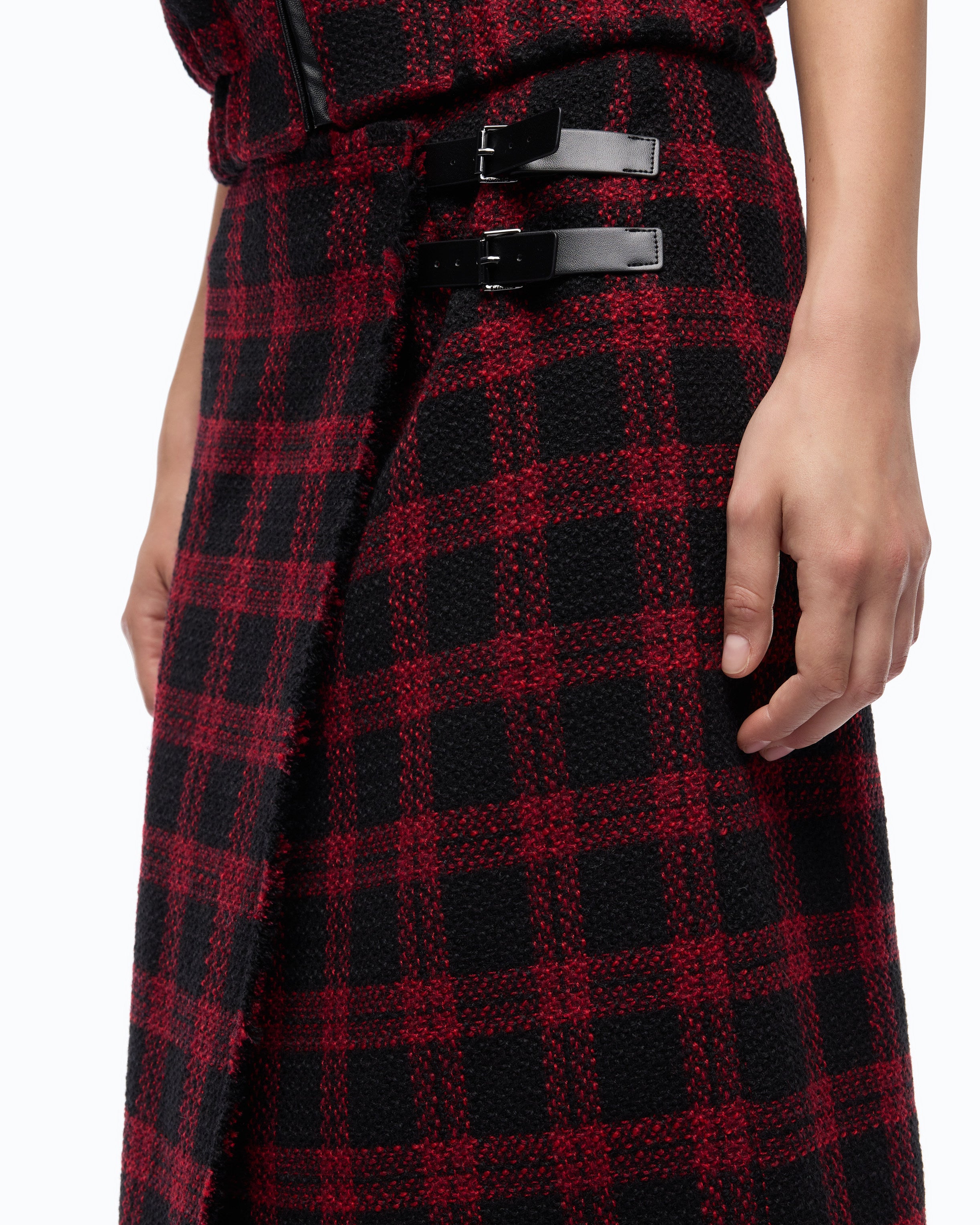 Pinko Griselina Skirt spódnica w kratę za kolano