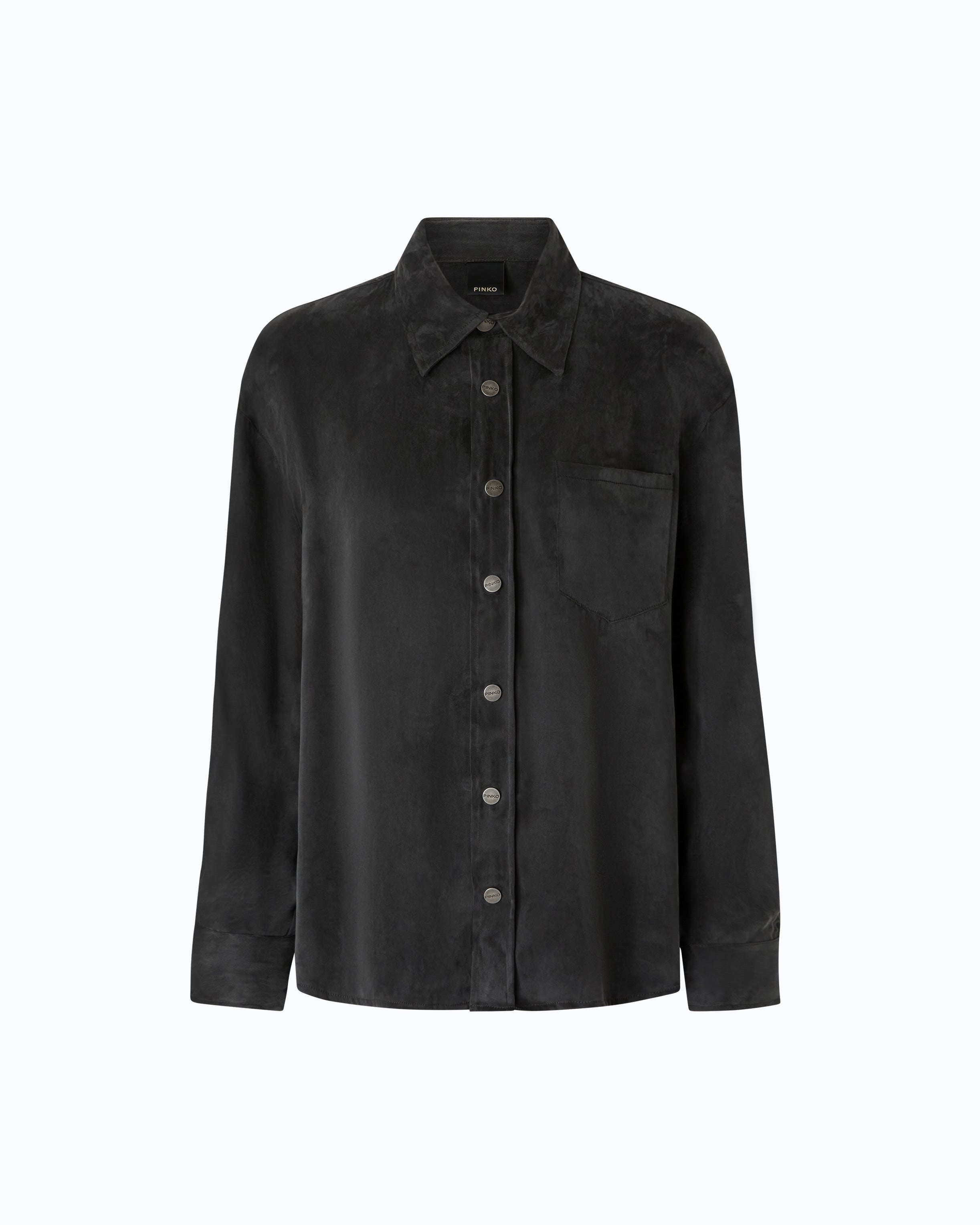 Pinko Careser Shirt koszula welurowa czarna