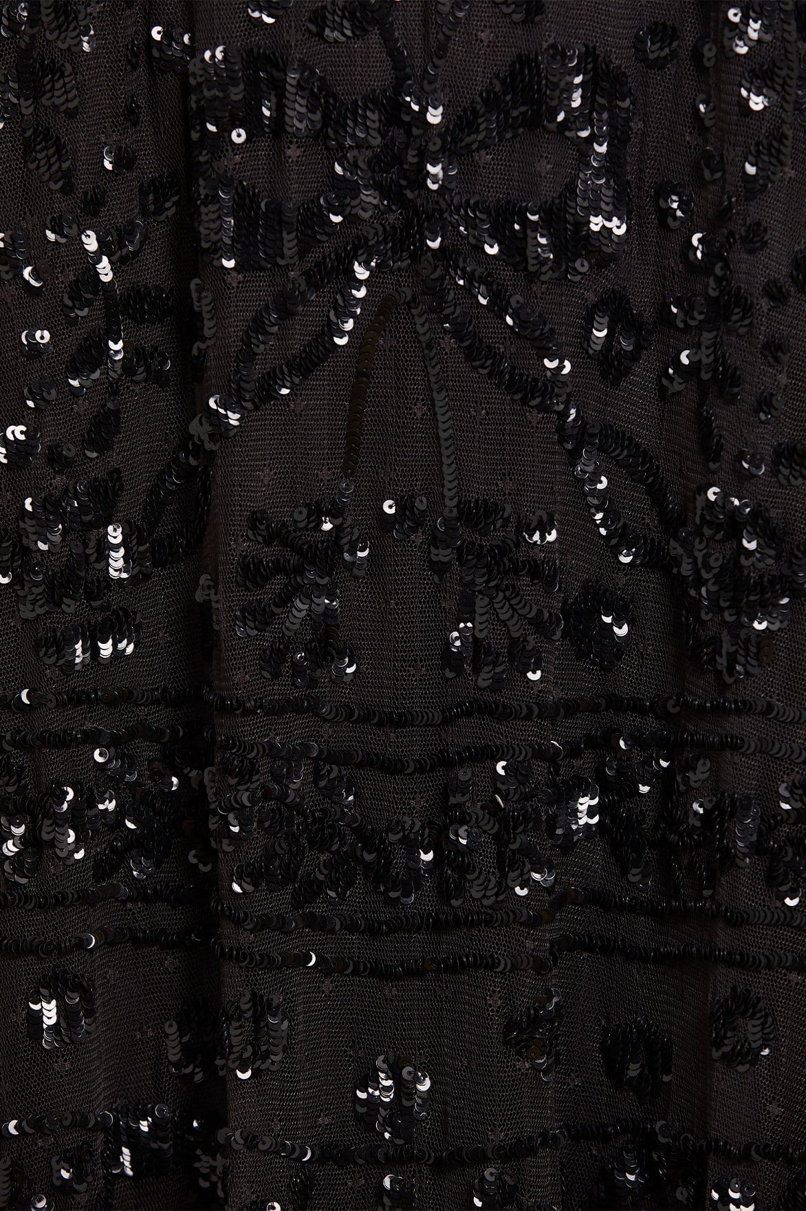 Needle & Thread Celia Long Sleeve Ankle Gown suknia czarna