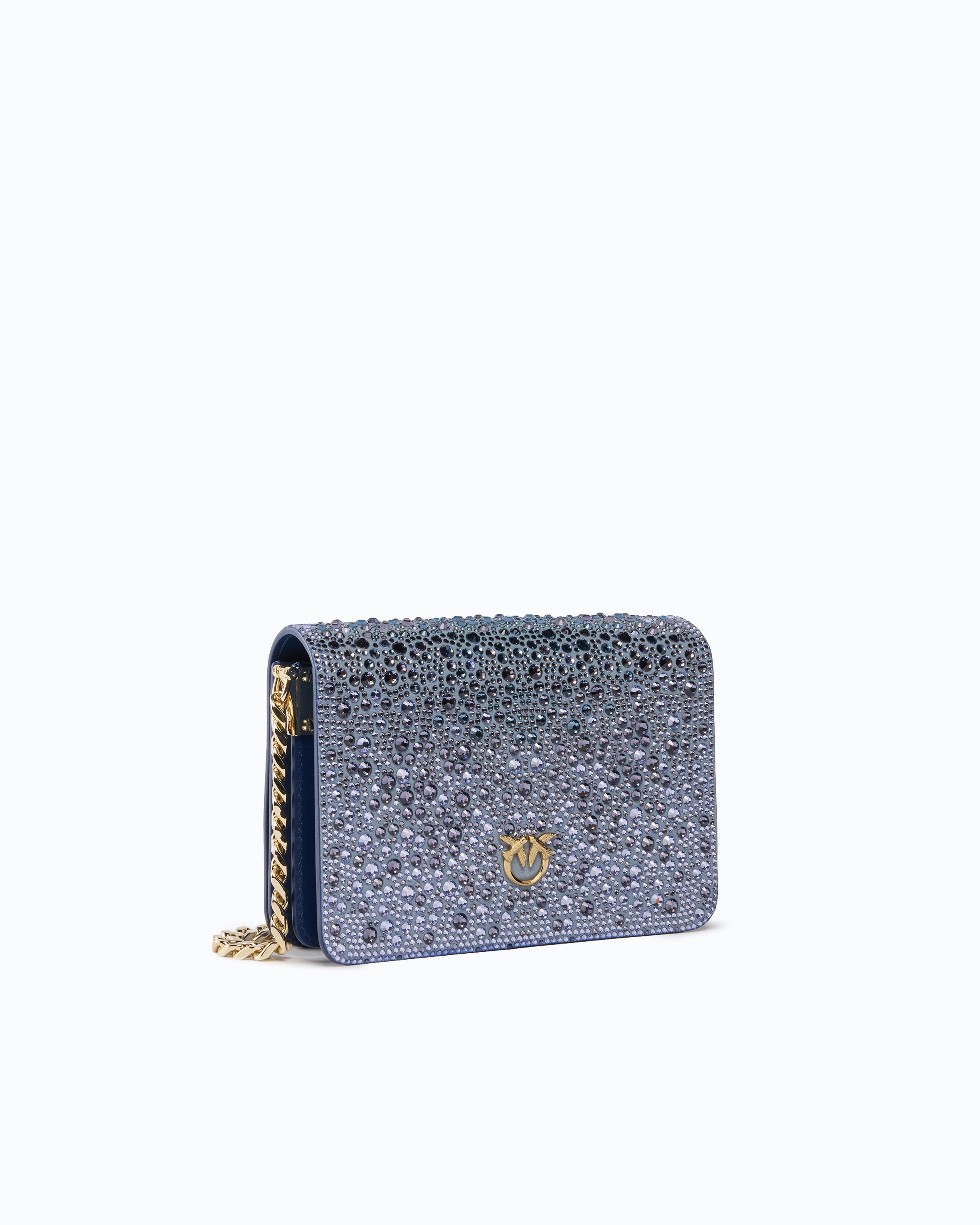 Pinko New Love Click Mini torebka wieczorowa z krysztalkami