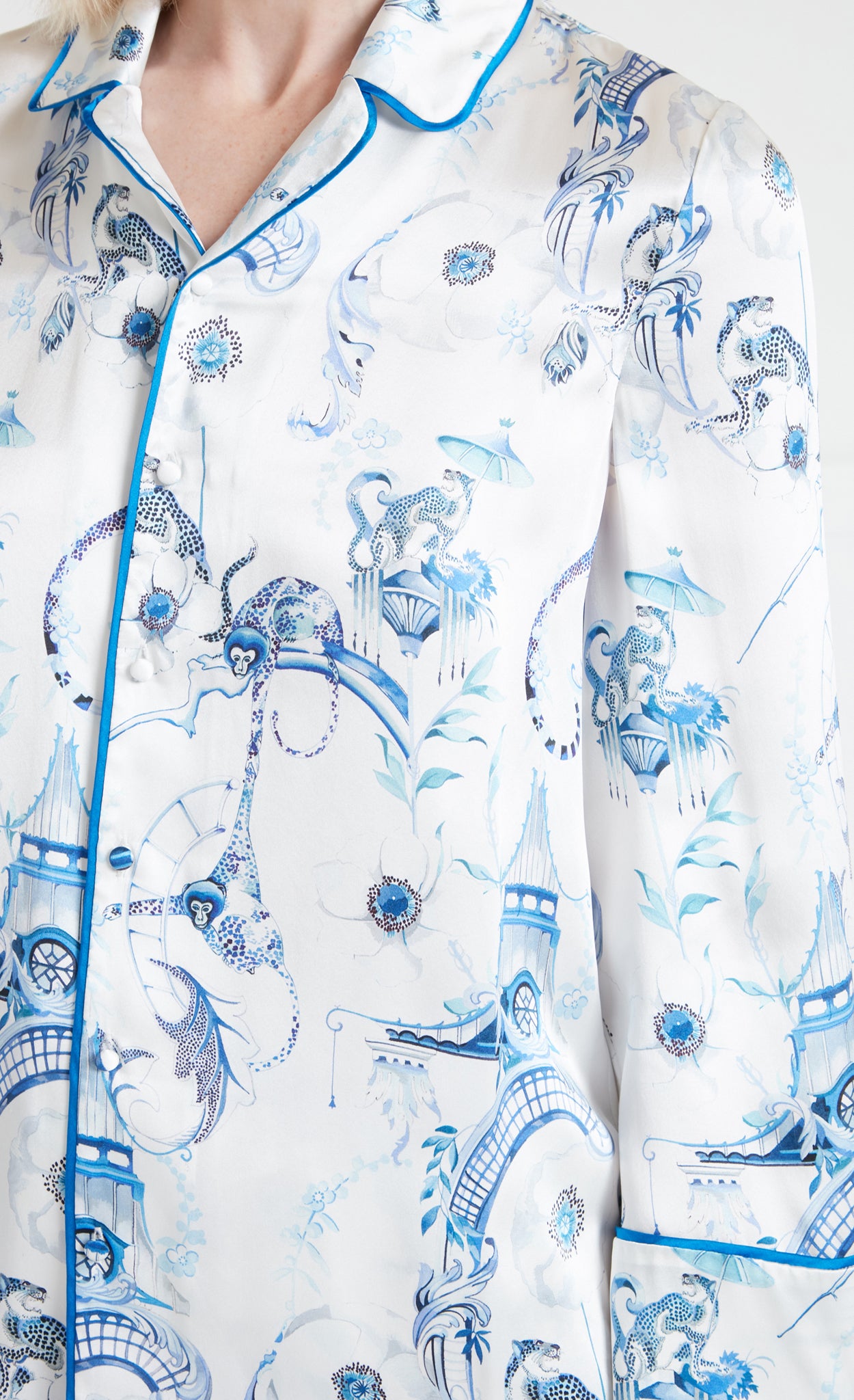 Temperley London Aphrodite góra piżamy jedwabna Euphoria