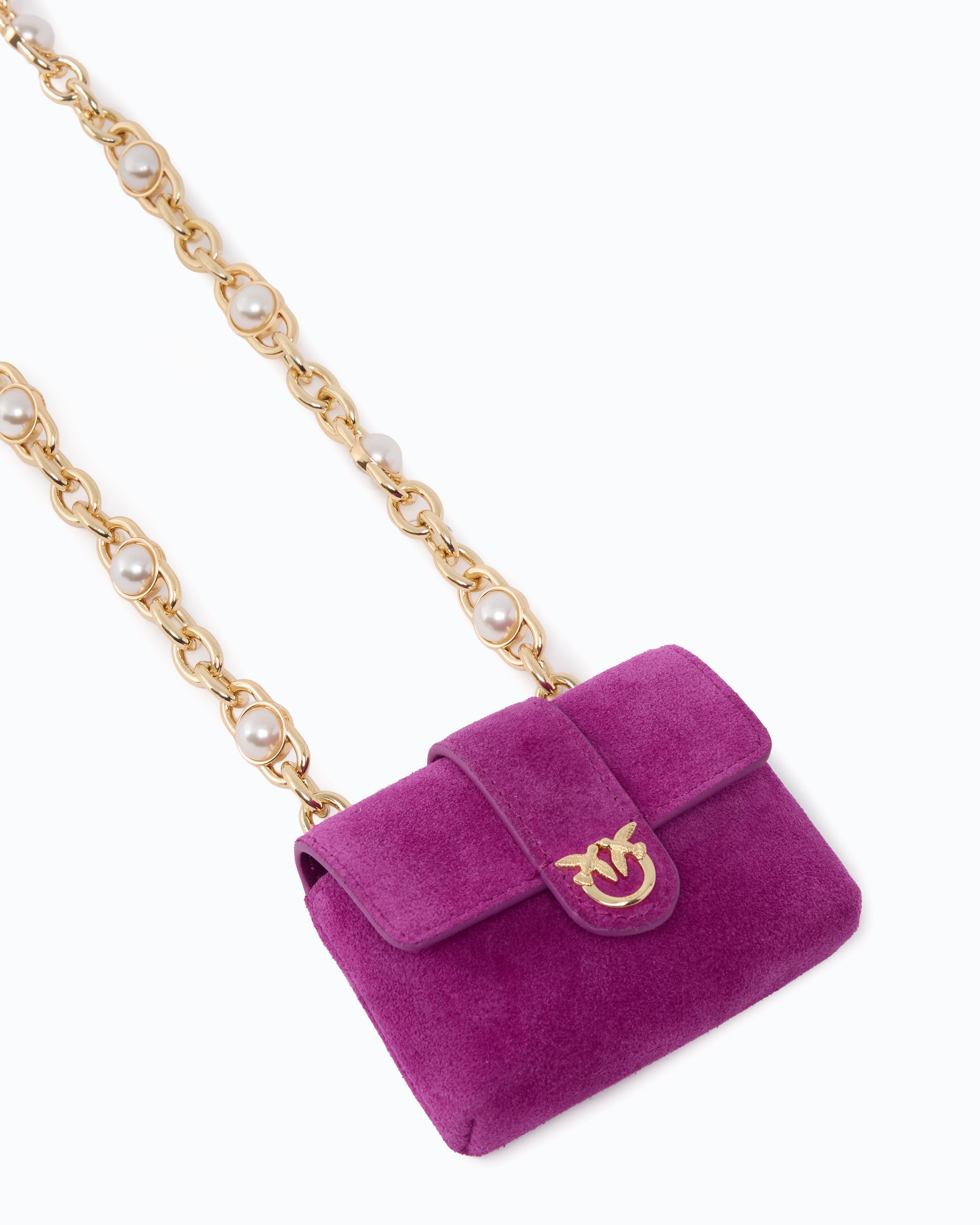 Pinko Pocket Necklace etui na karty zamszowe
