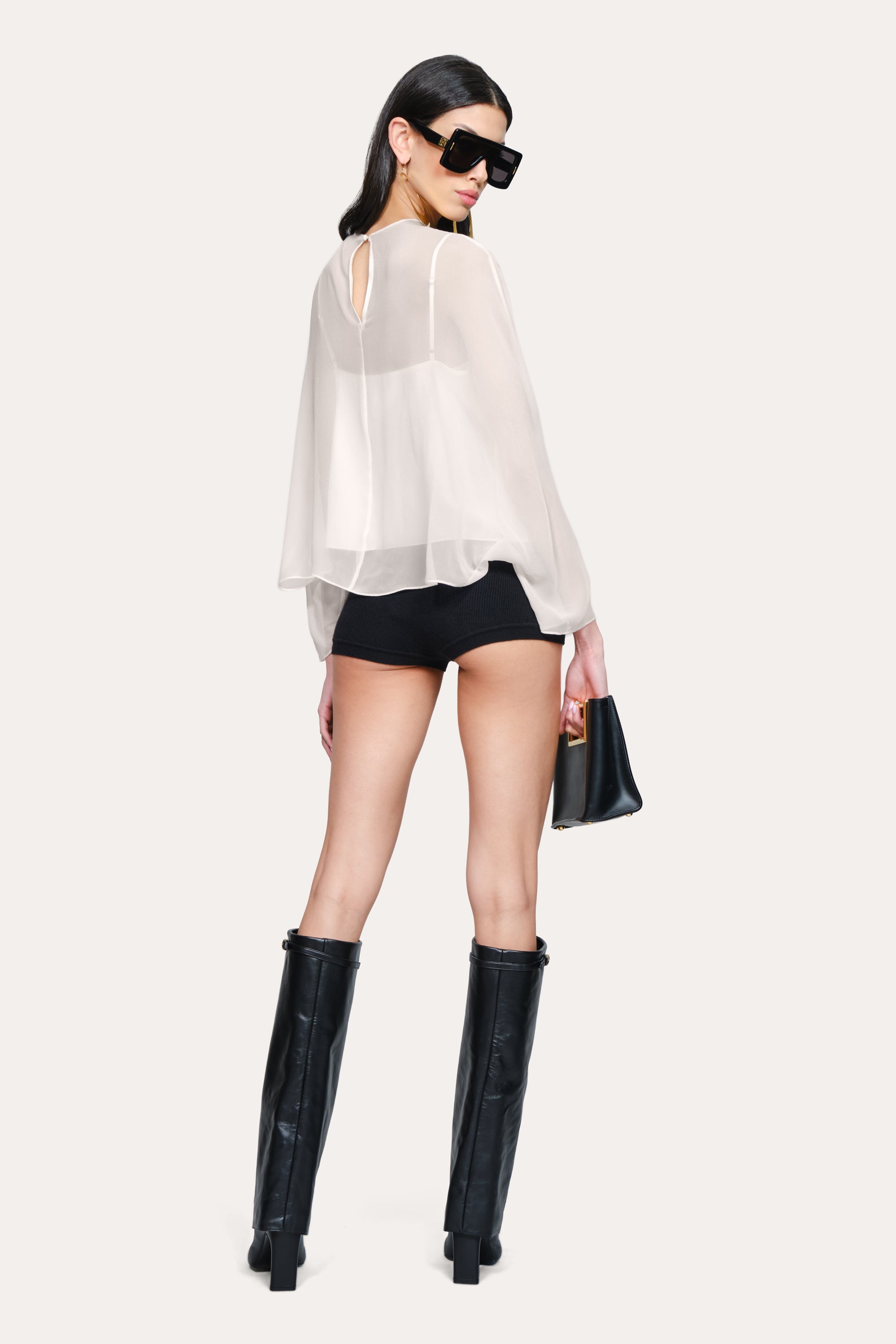 Elie Tahari Colette E4034206 szorty czarne dzianinowe
