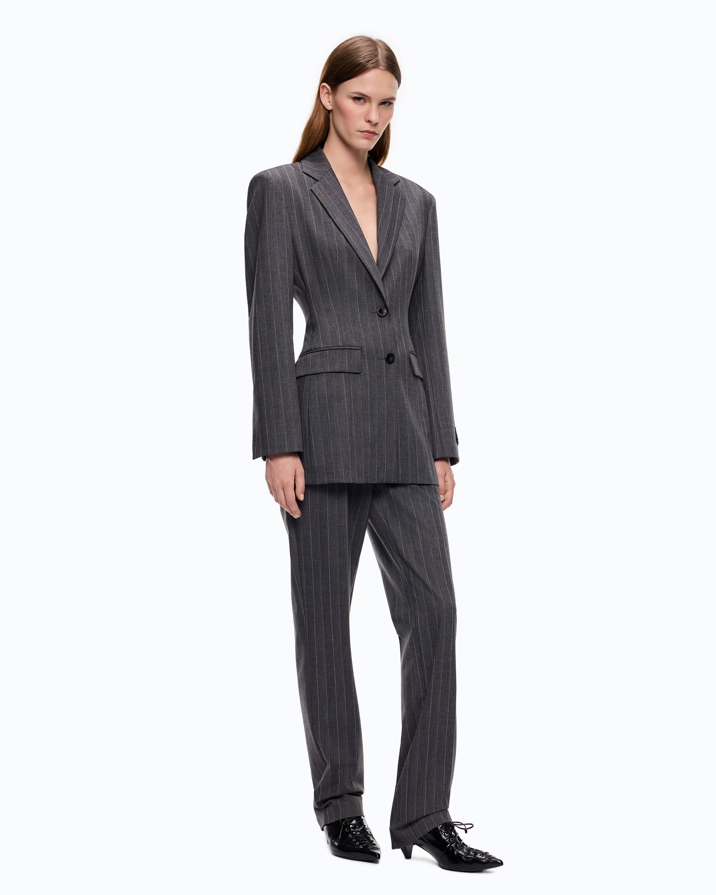 Pinko Gilia Jacket żakiet wełniany w prążek