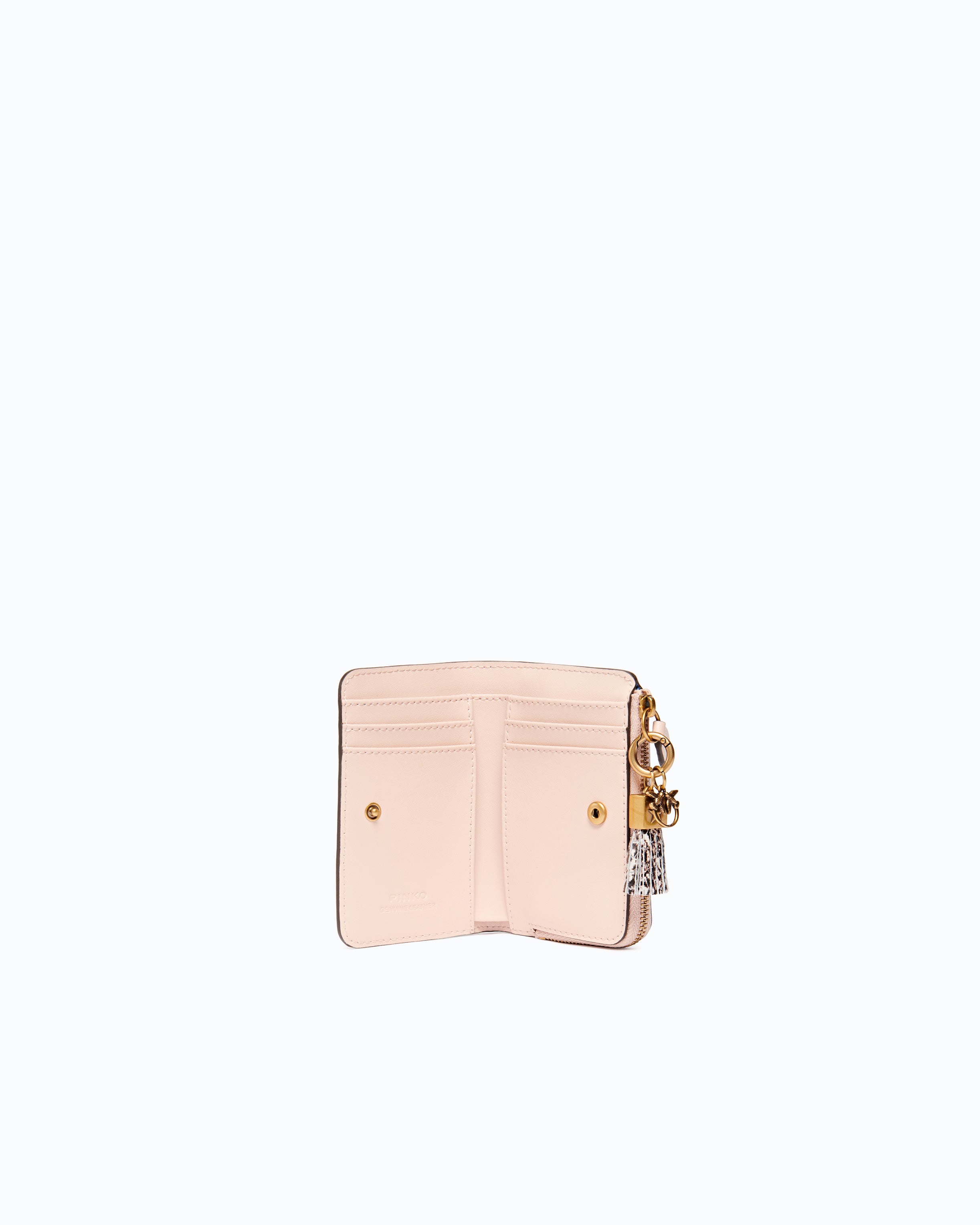 Pinko Mini Wallet portfel skórzany z chwostikiem