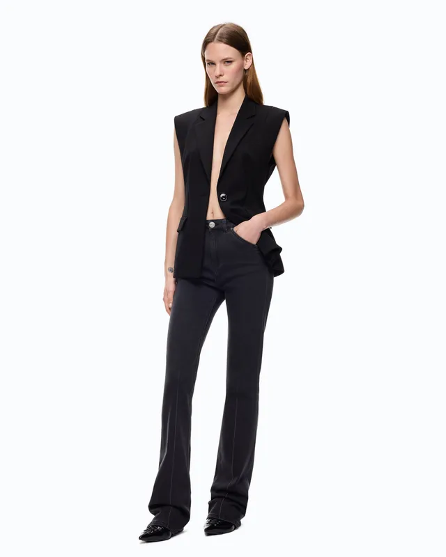 Pinko Francis Flare dżinsy dzwony niebieskie denim