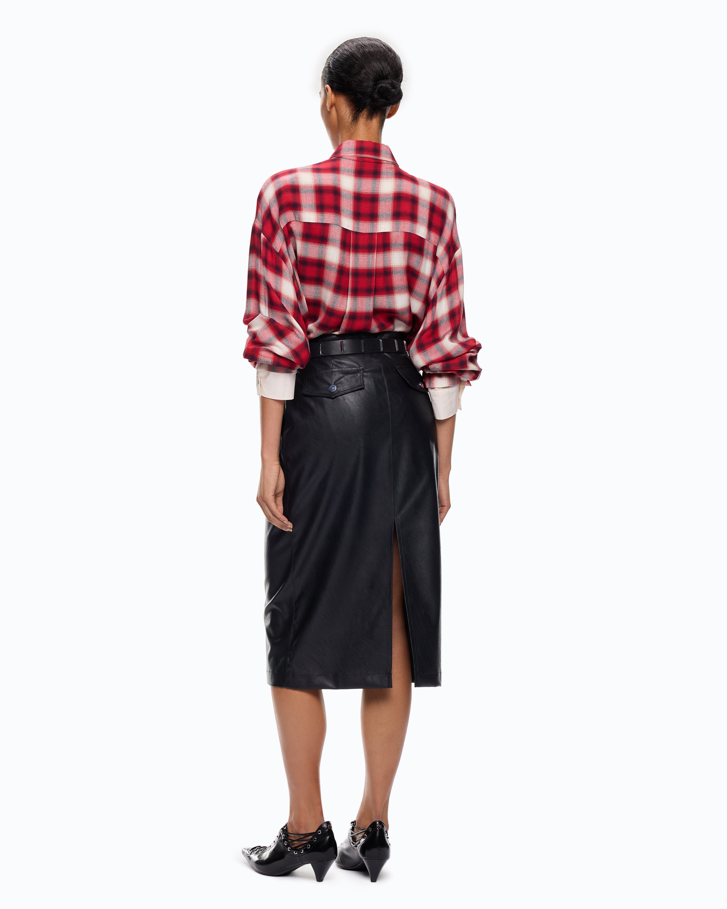 Pinko Clivia Shirt koszula czarna w kratkę