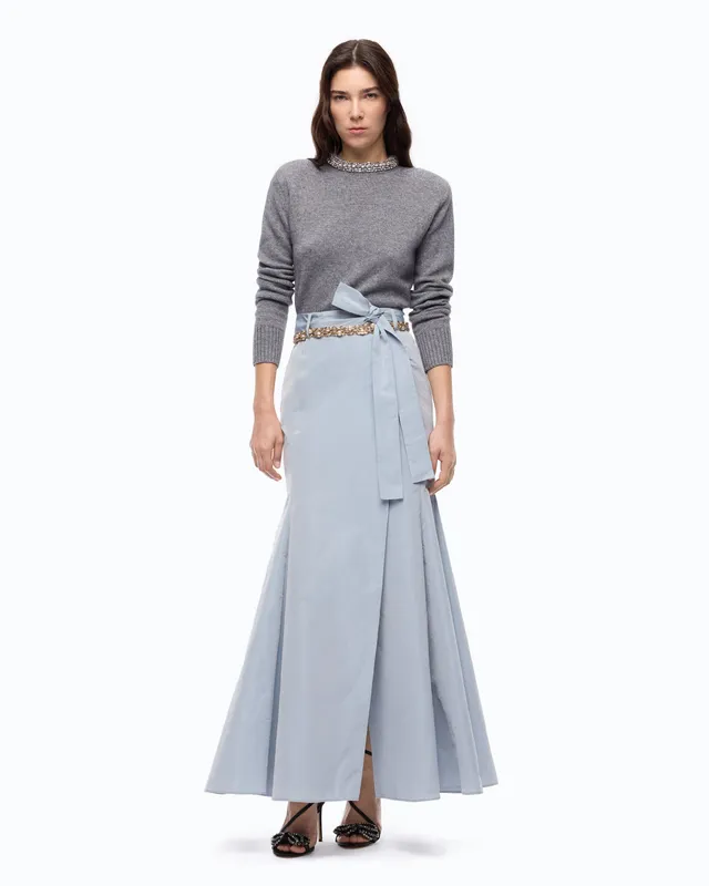 Pinko Pick-Up Skirt spódnica długa błękitna