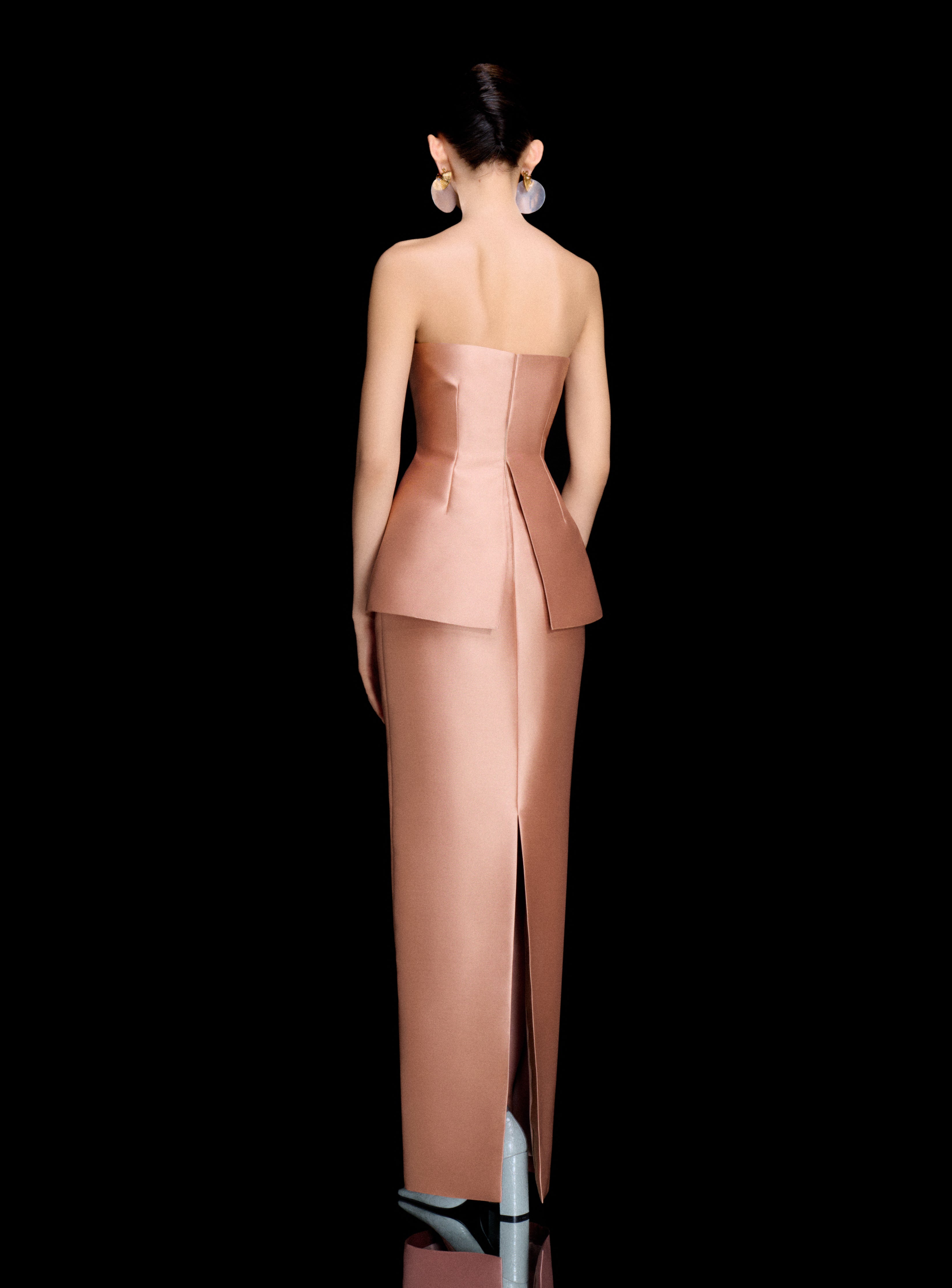 Solace London Lucille Maxi Dress sukienka nude