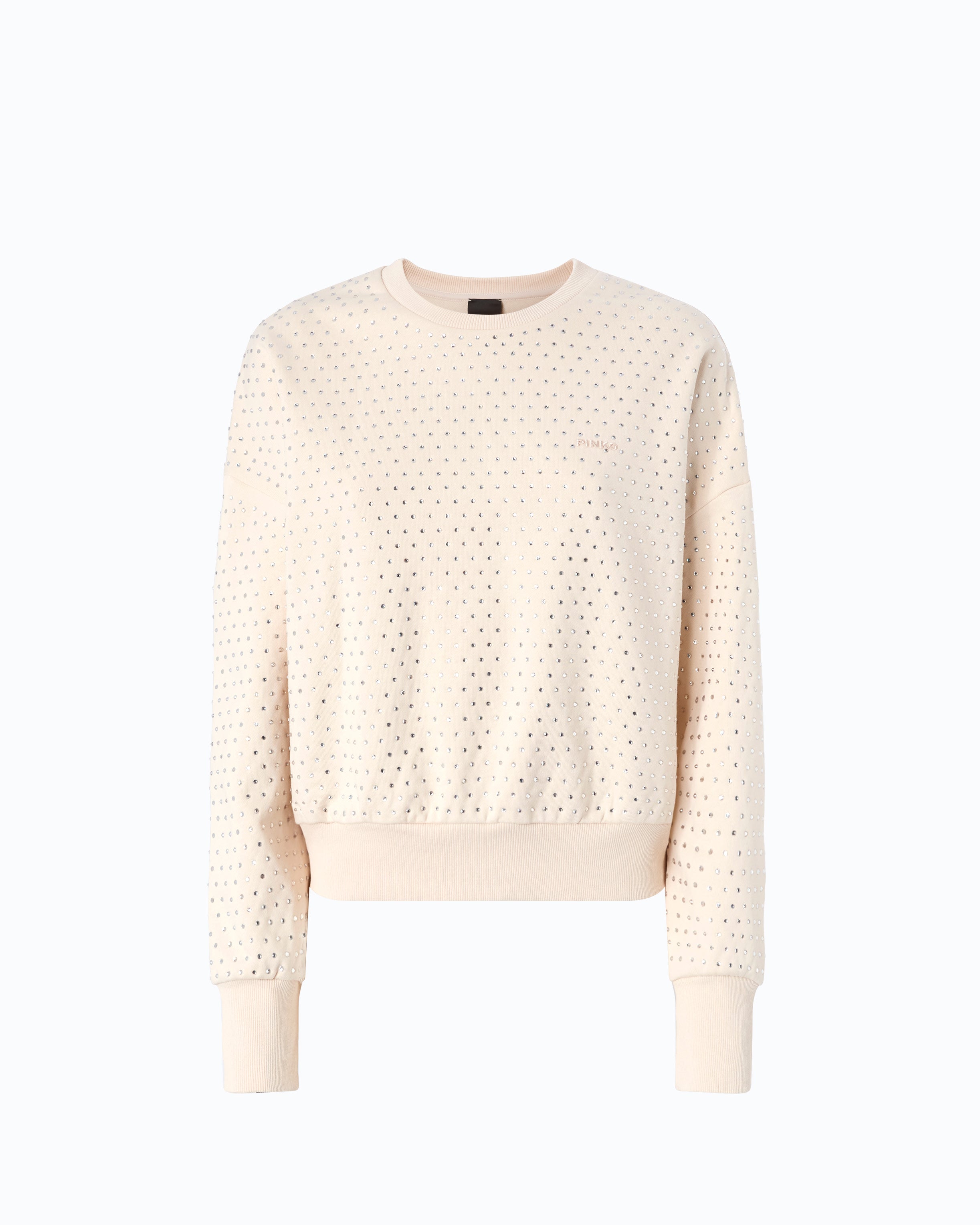 Pinko Monaci Sweater bluza kryształki beżowa XS-XL