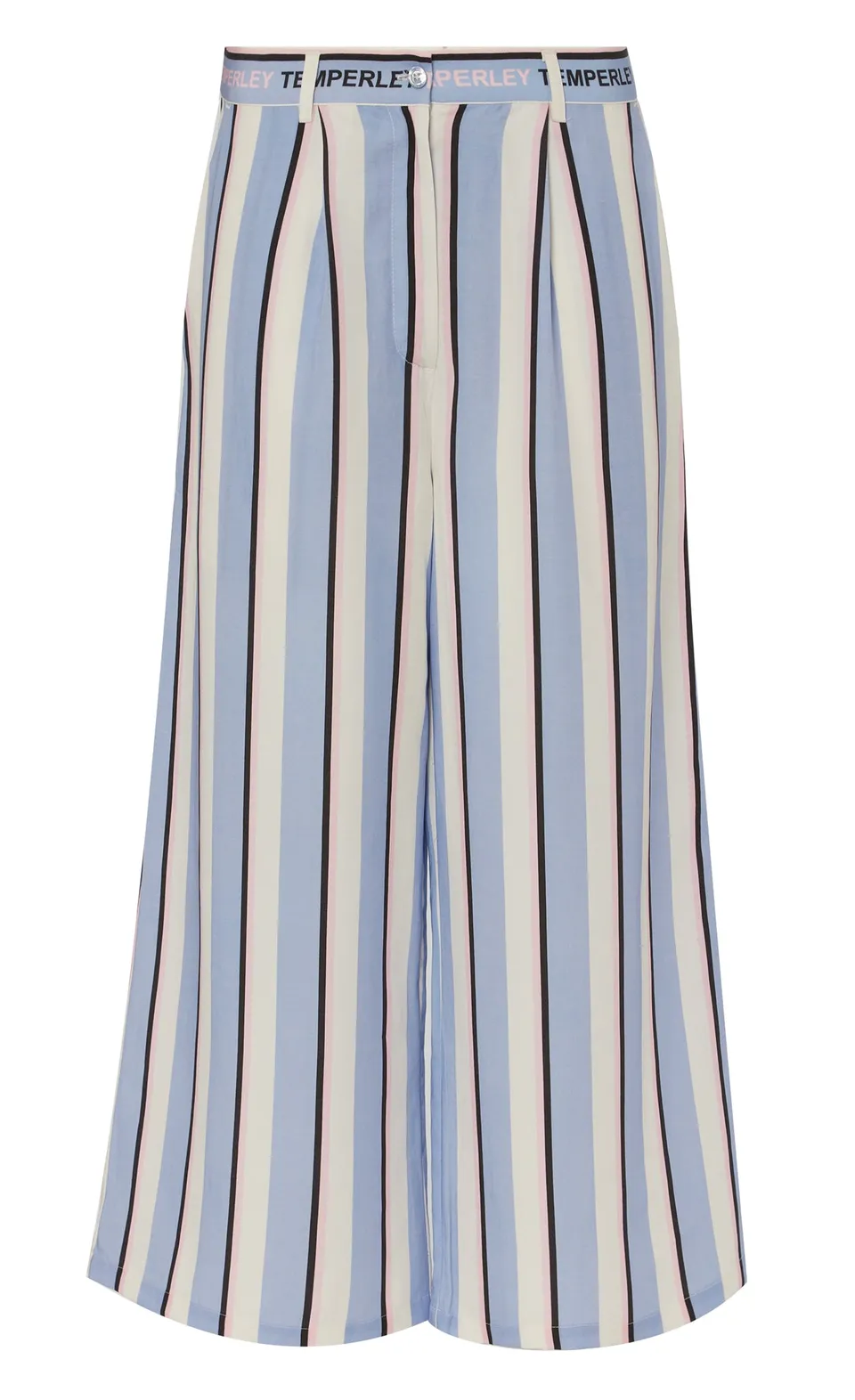 Temperley London Dominique spodnie lyocell niebieskie