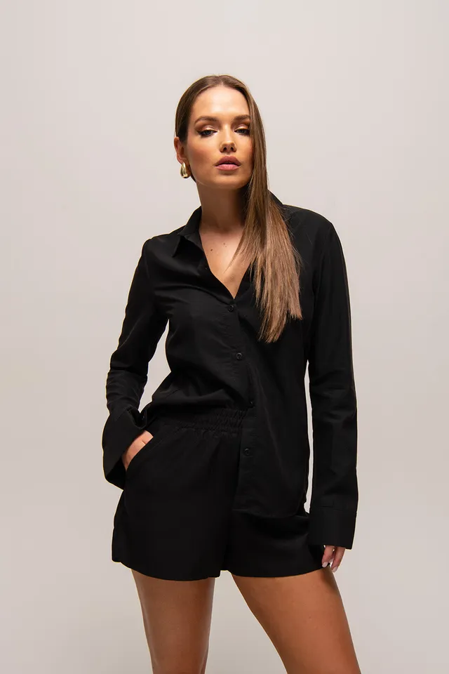 Nudyess Adell spodenki krótkie Black tencel