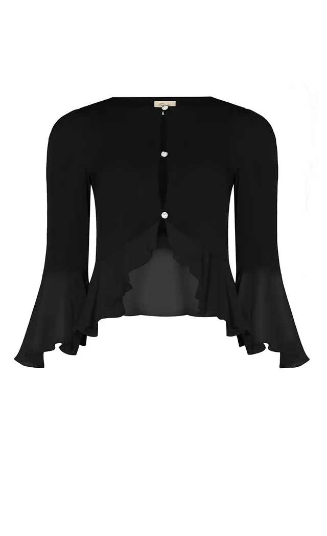 Temperley London Leilani kurtka wieczorowa czarna
