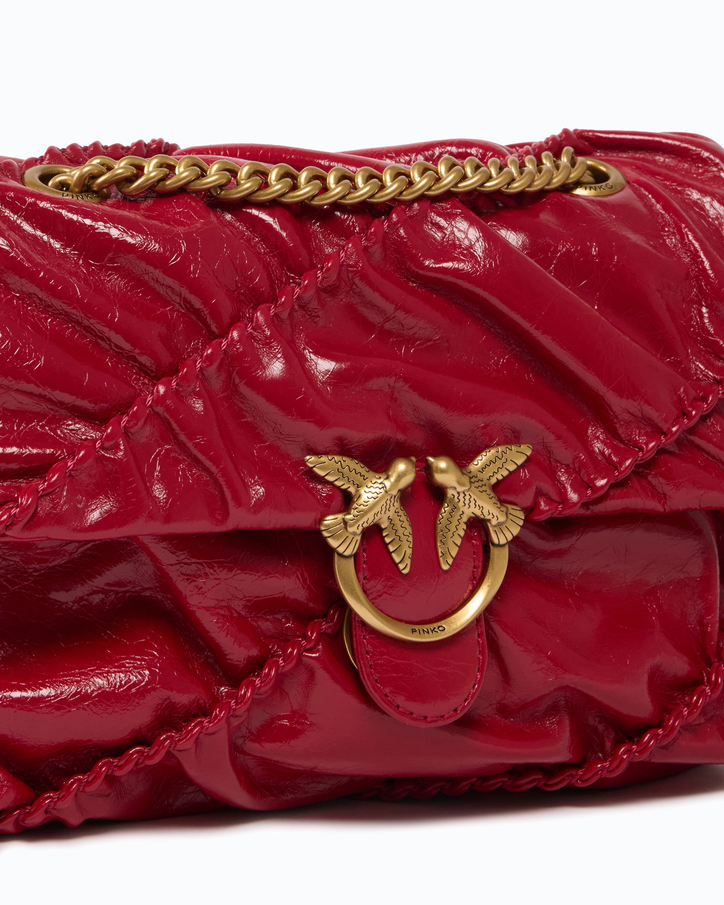 Pinko Mini Love Bag Puff torebka pikowana czarna mini