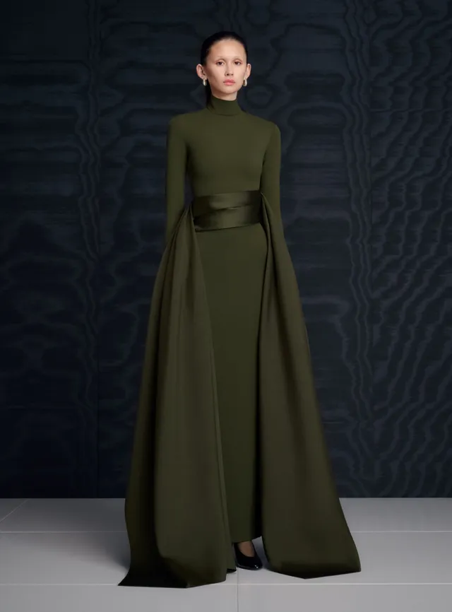 Solace London Olivia Maxi Dress sukienka oliwkowa