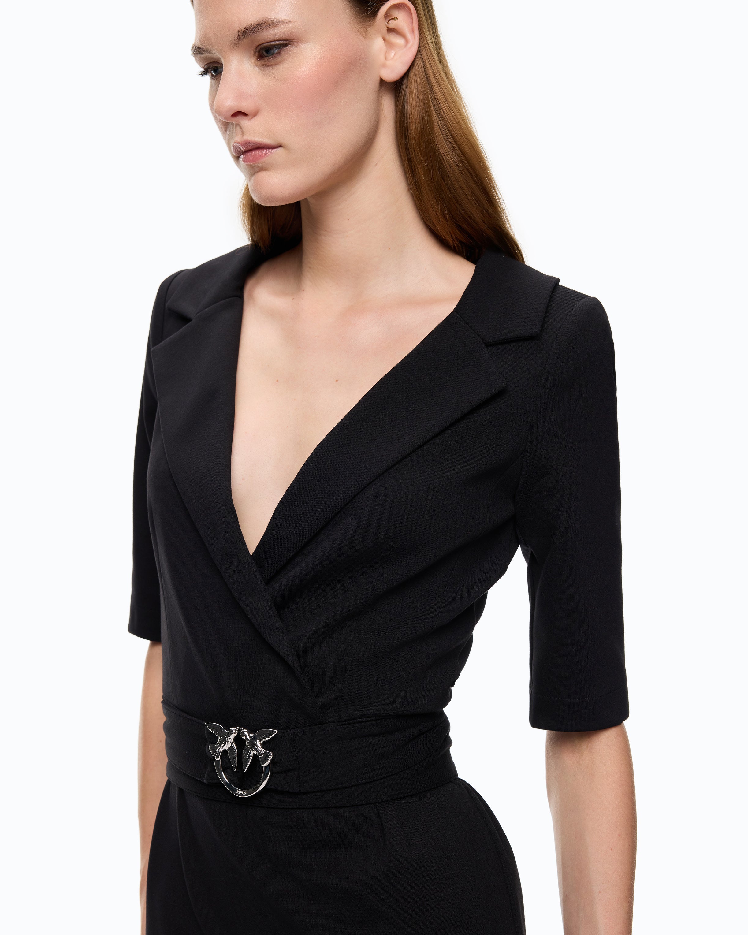 Pinko Arnebia Dress sukienka midi czarna ołówkowa