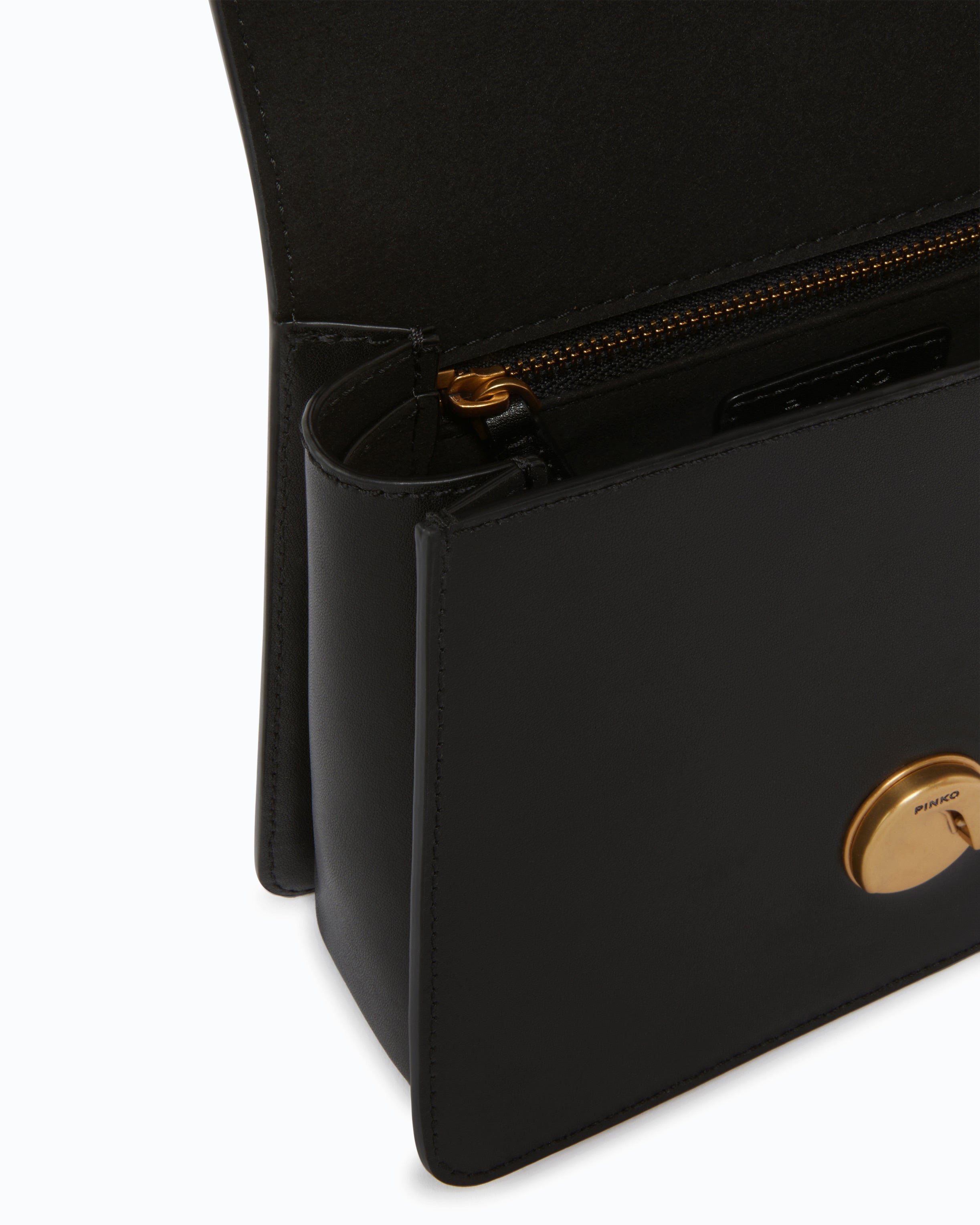 Pinko Love Bag Mini One Top Handle Light Simply torebka skórzana czarna