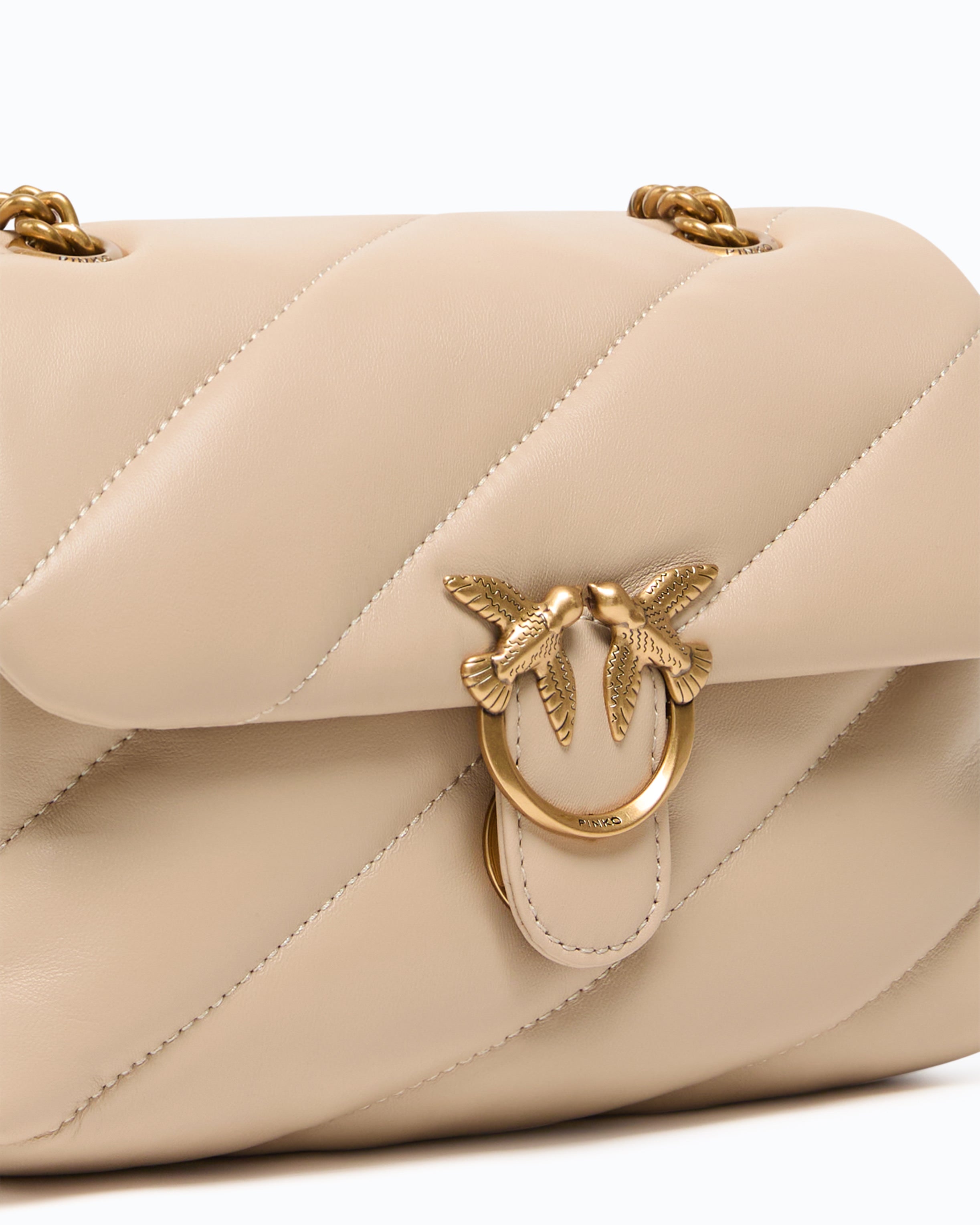 Pinko Love Bag Puff Maxi Quilt torebka beżowa mini