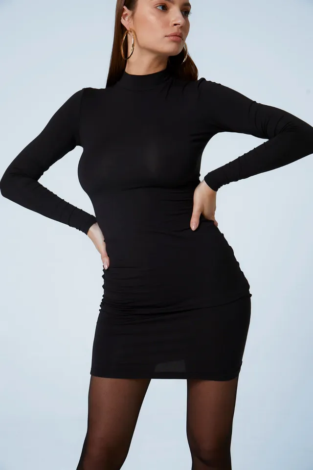Nudyess Classic sukienka mini Black modalowa