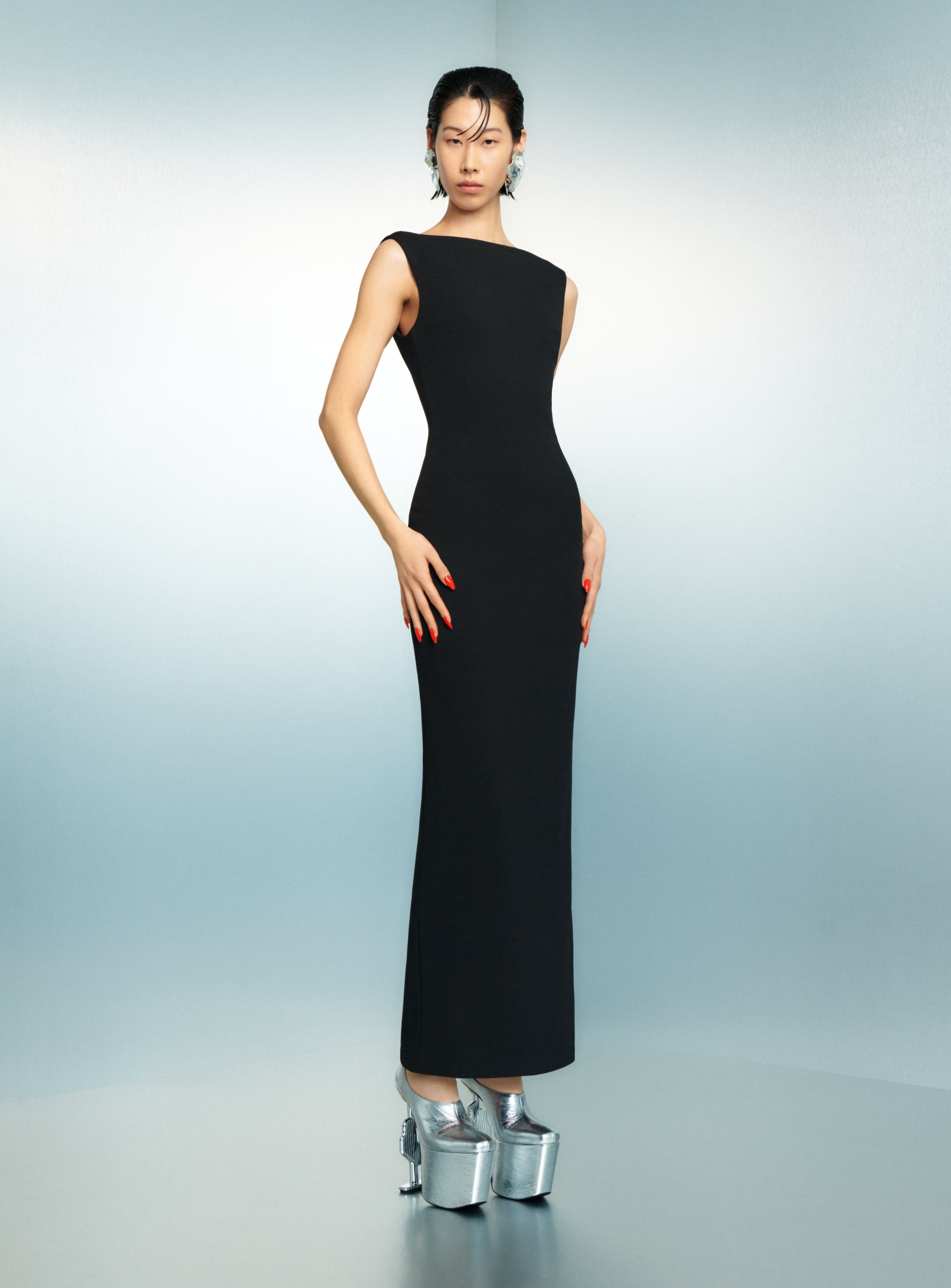 Solace London Imogen sukienka wieczorowa maxi czarna