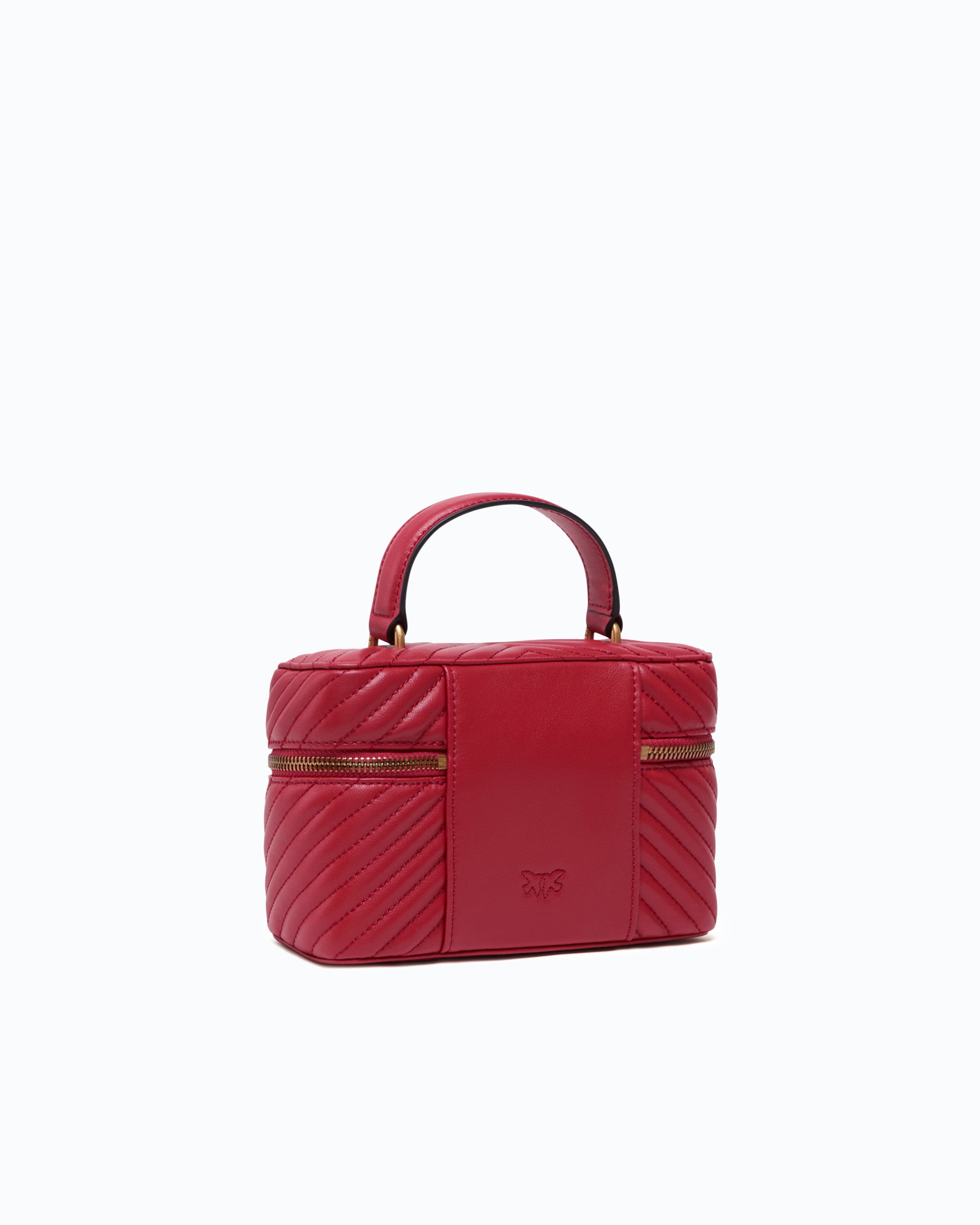 Pinko Vanity Soft Mini kosmetyczka skórzana pikowana
