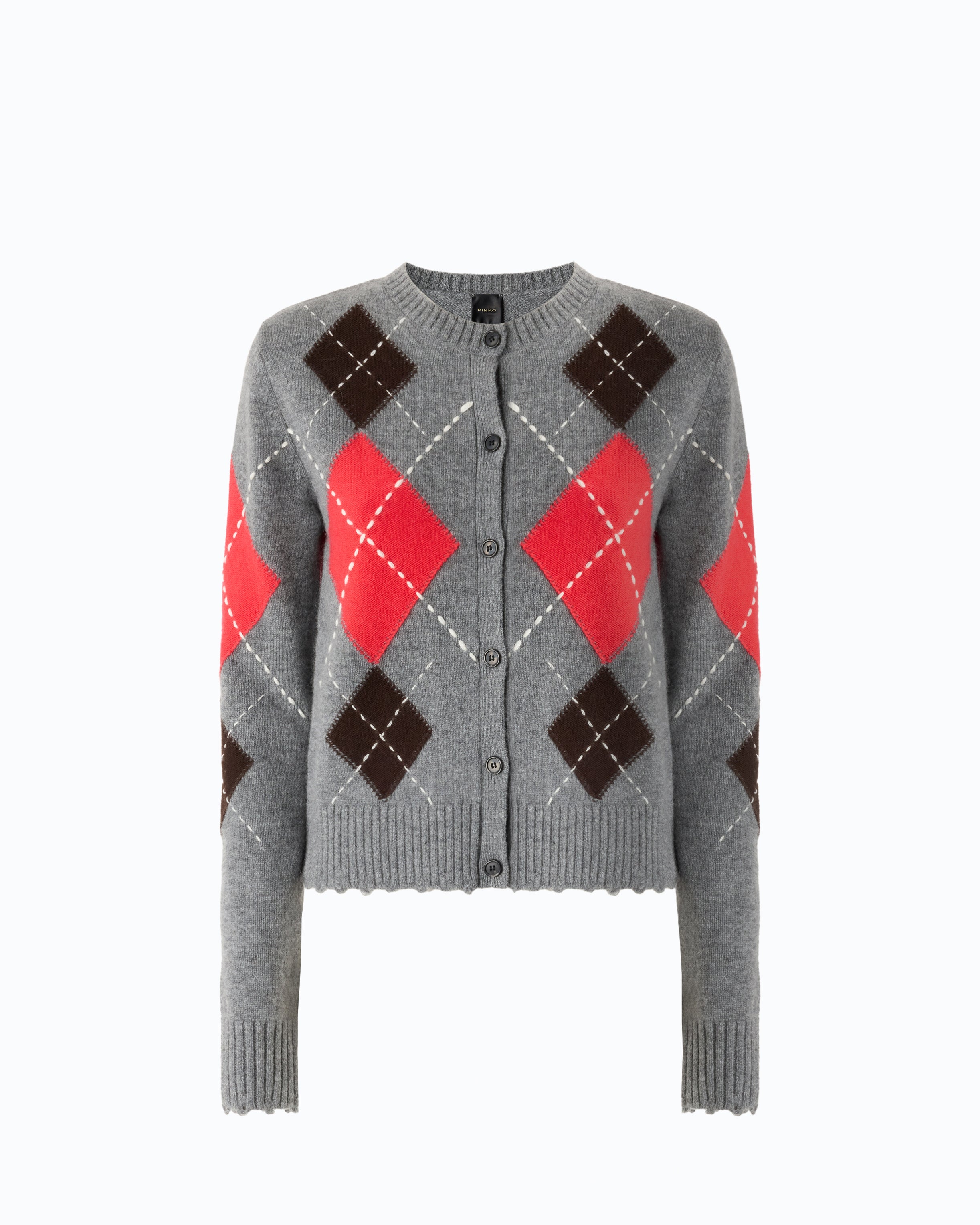 Pinko Cardiff Cardigan kardigan wełniany romby