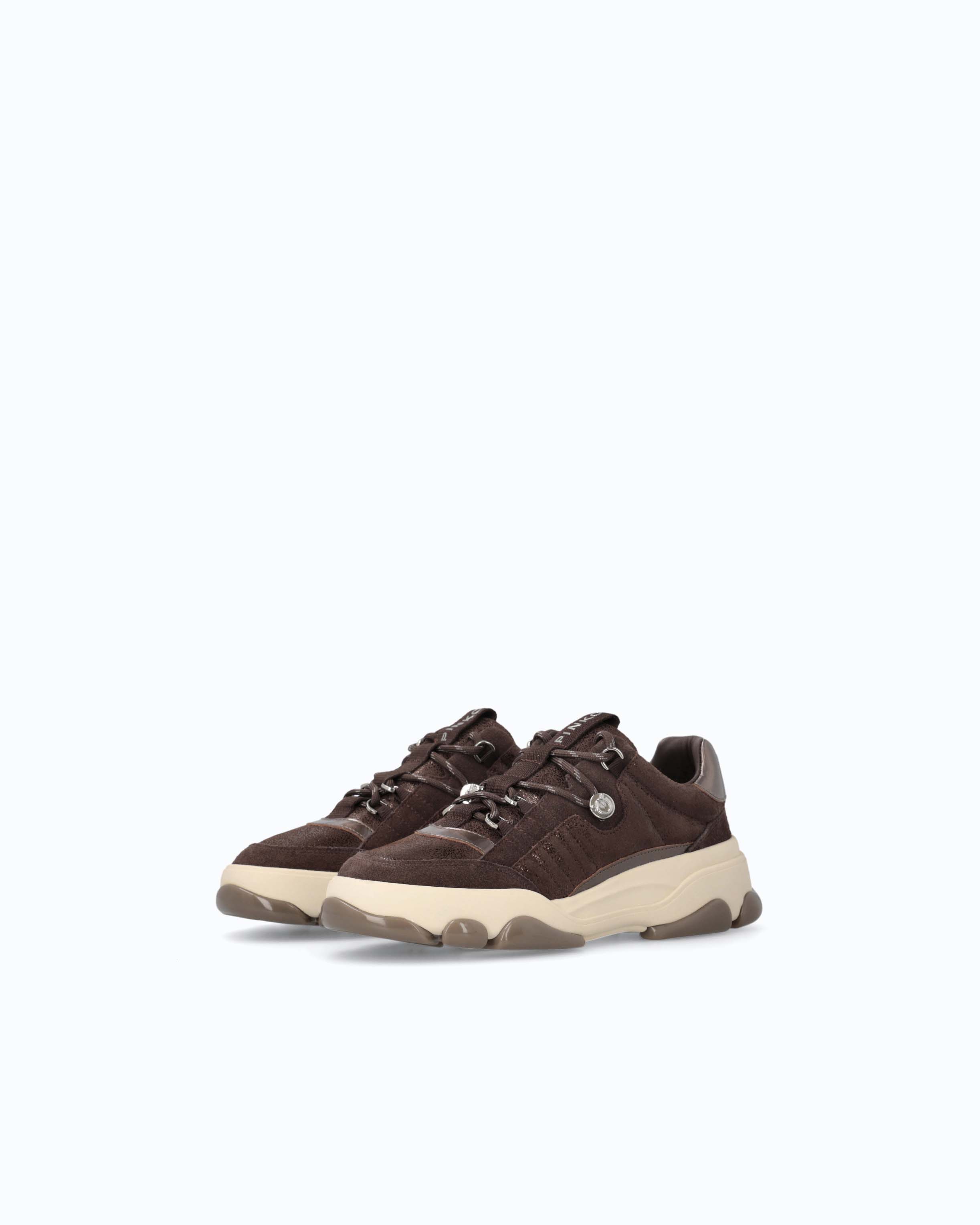 Pinko Athena 01 sneakersy brązowe skóra