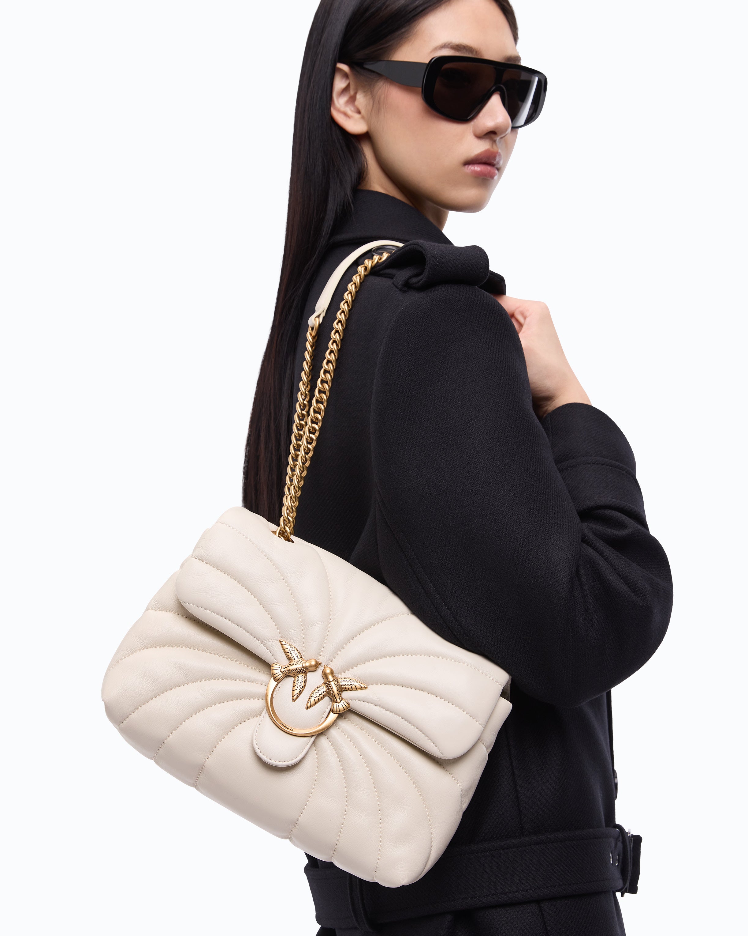 Pinko Love Puff Classic torebka pikowana biała U