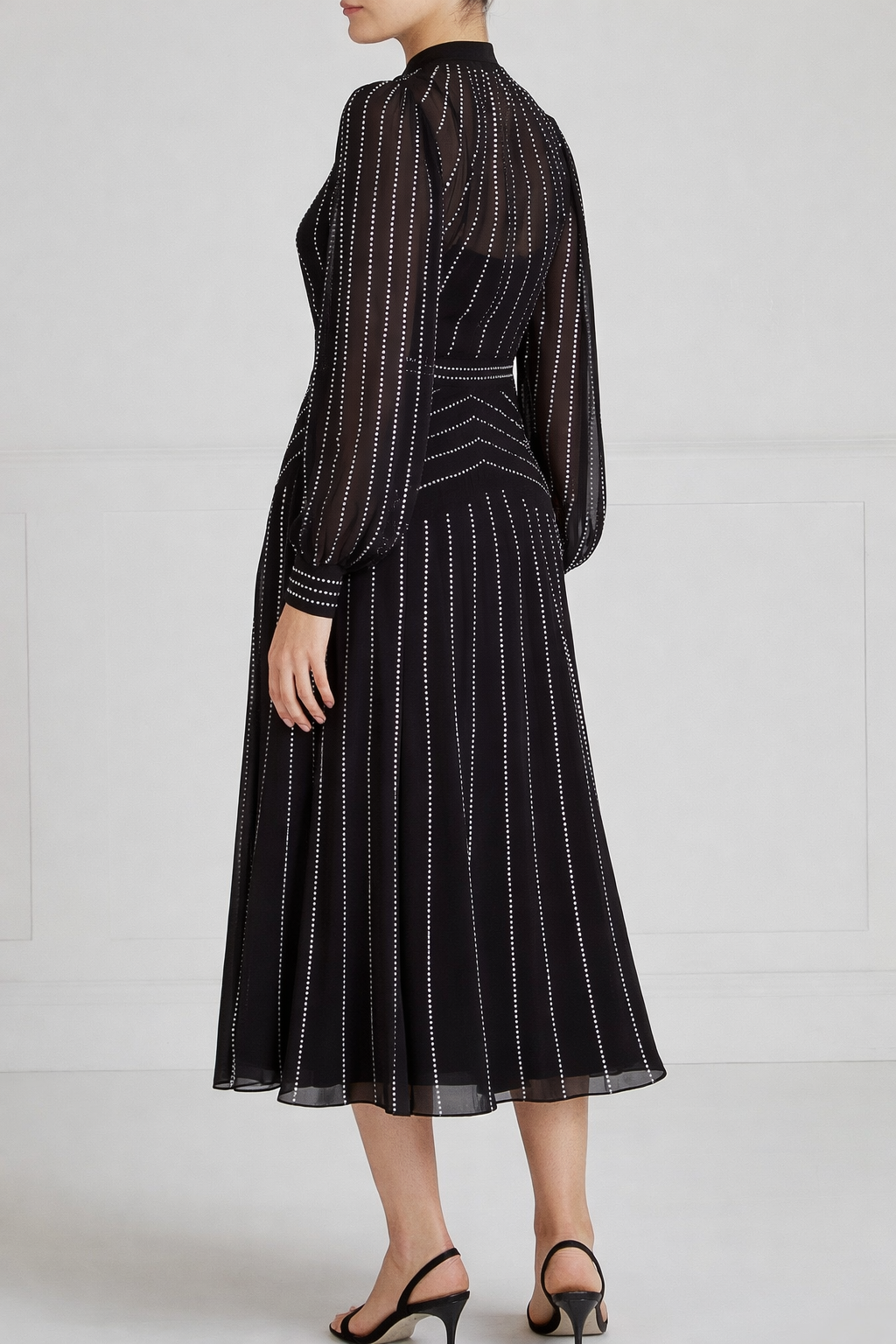 Temperley London Villanelle Dress sukienka czarna z kryształkami